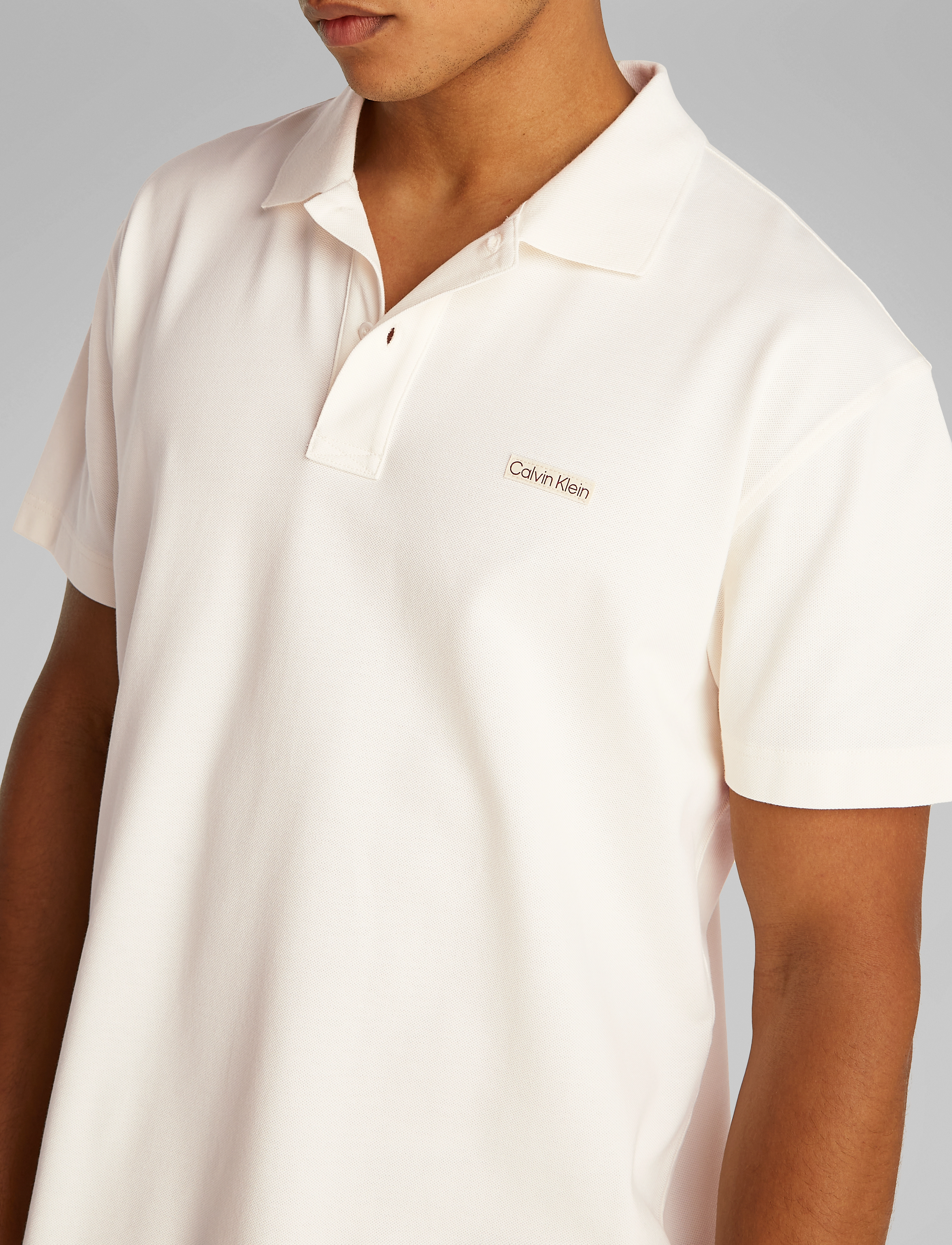 Calvin Klein Jeans - CALVIN KLEIN LABEL POLO - tofu - 3