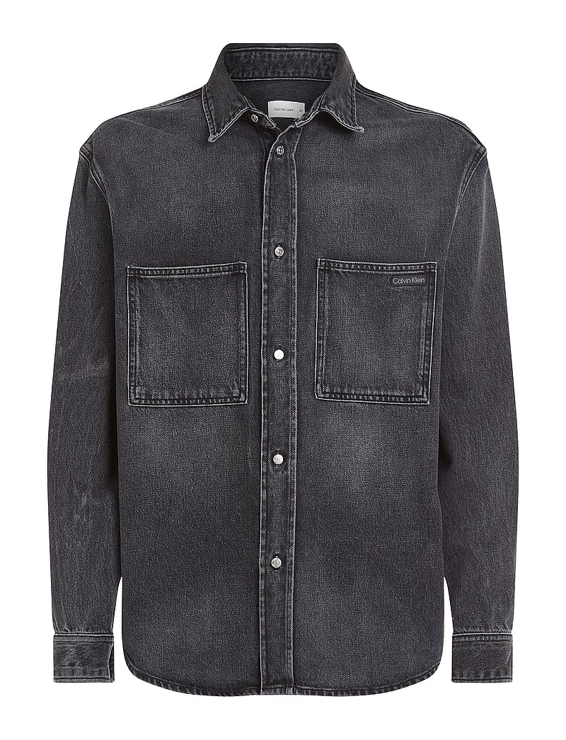 Calvin Klein Jeans - RELAXED DENIM SHIRT - denimskjorter - denim black - 1