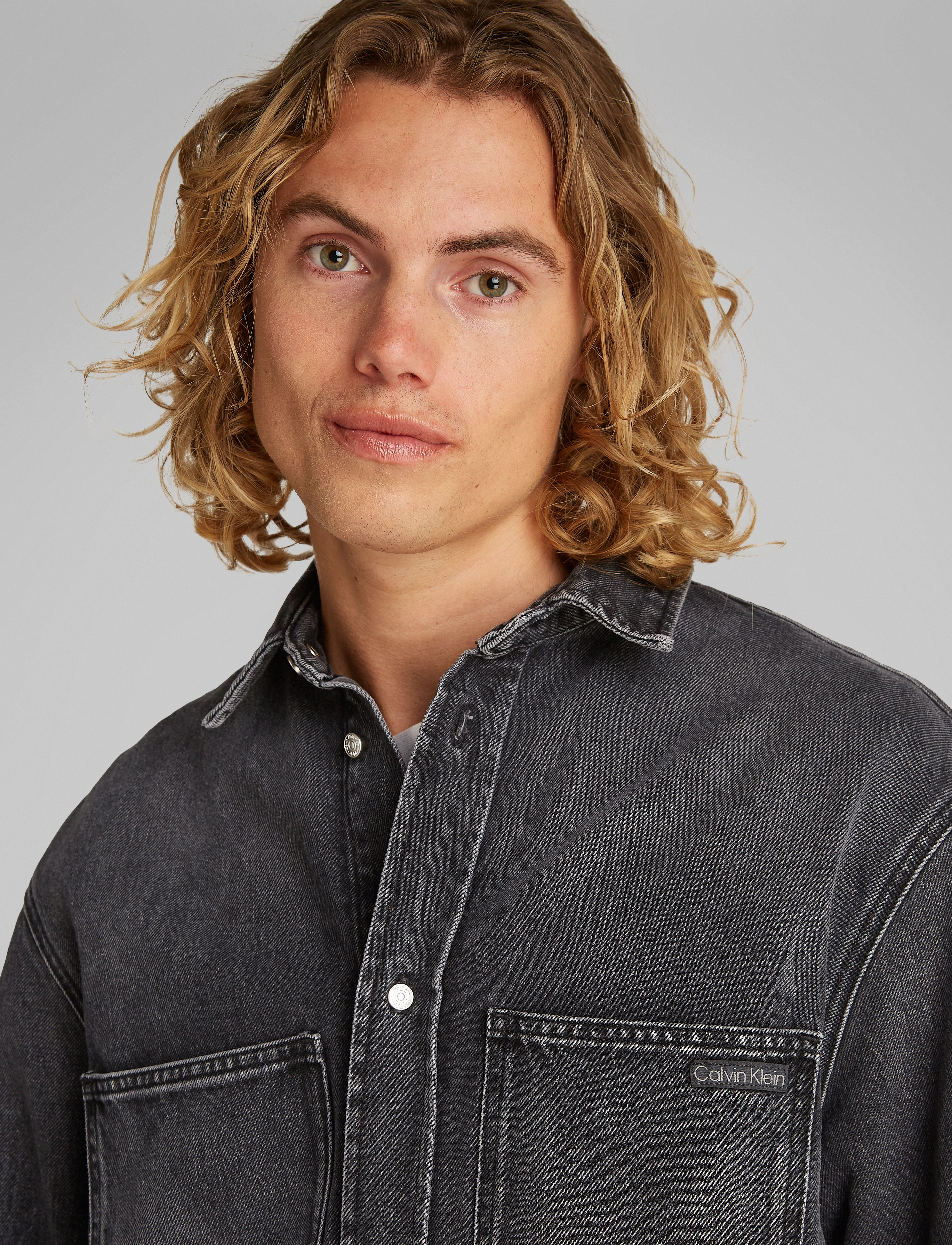 Calvin Klein Jeans - RELAXED DENIM SHIRT - denim black - 3