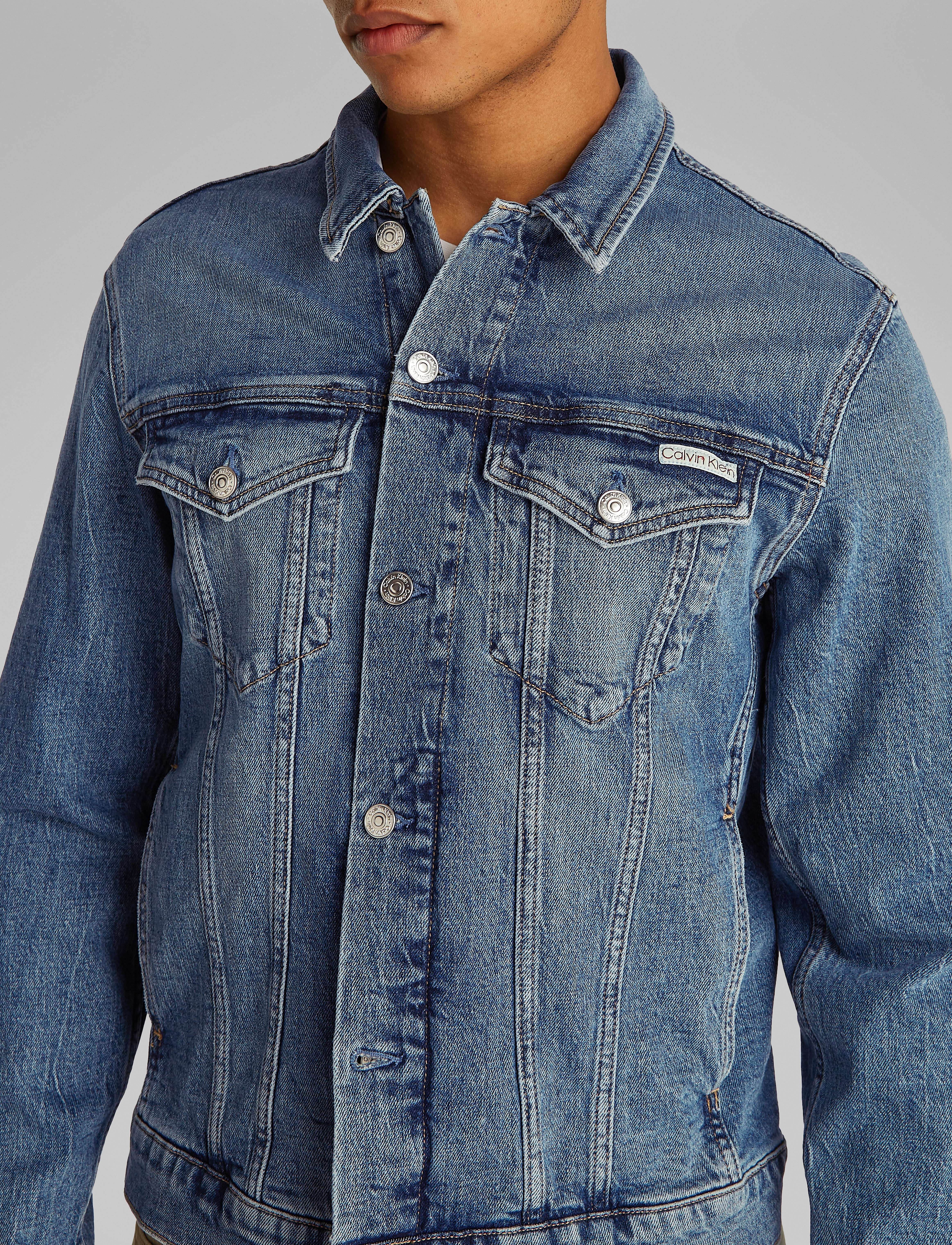 Calvin Klein Jeans - SLIM DENIM JACKET - denim dark - 3