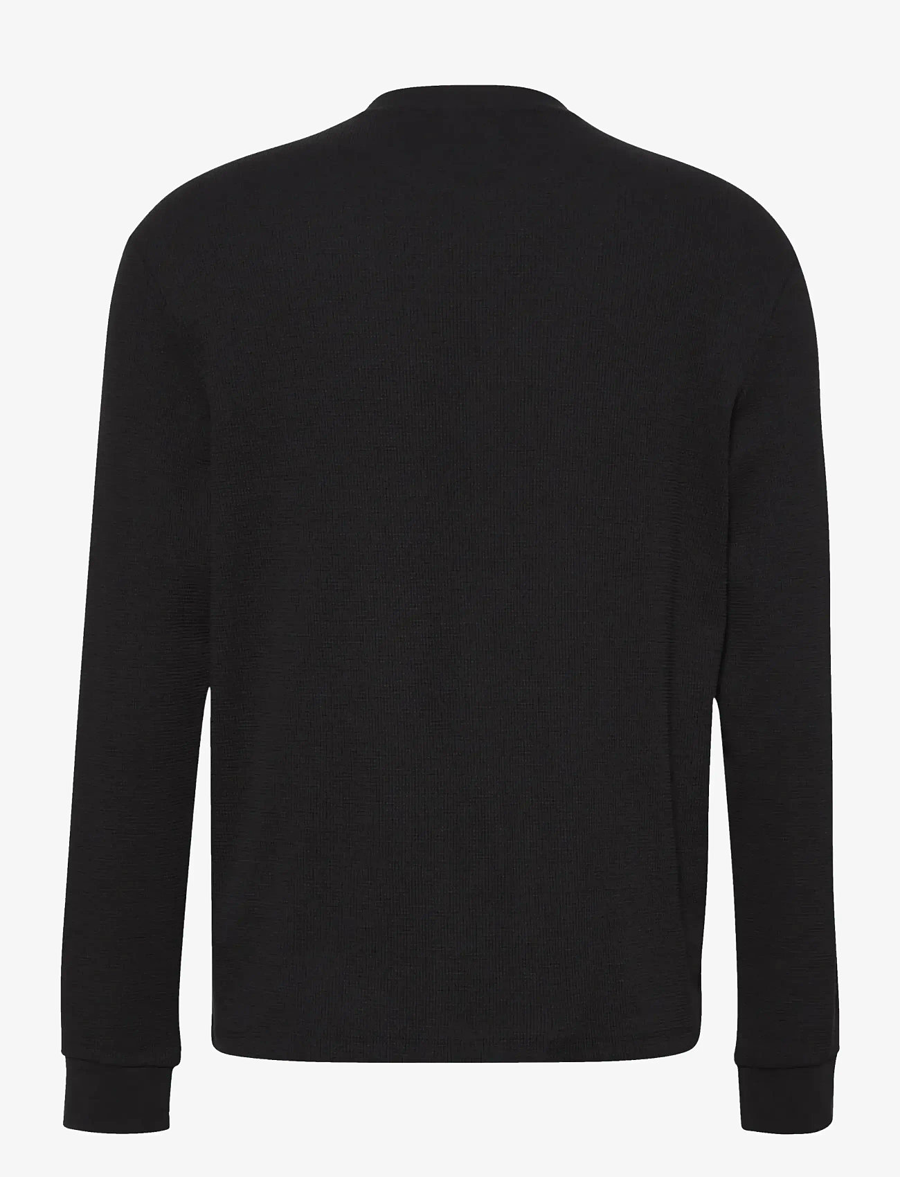 Calvin Klein Jeans - LS WAFFLE BADGE CREWNK TEE - pikkade varrukatega t-särgid - black - 2
