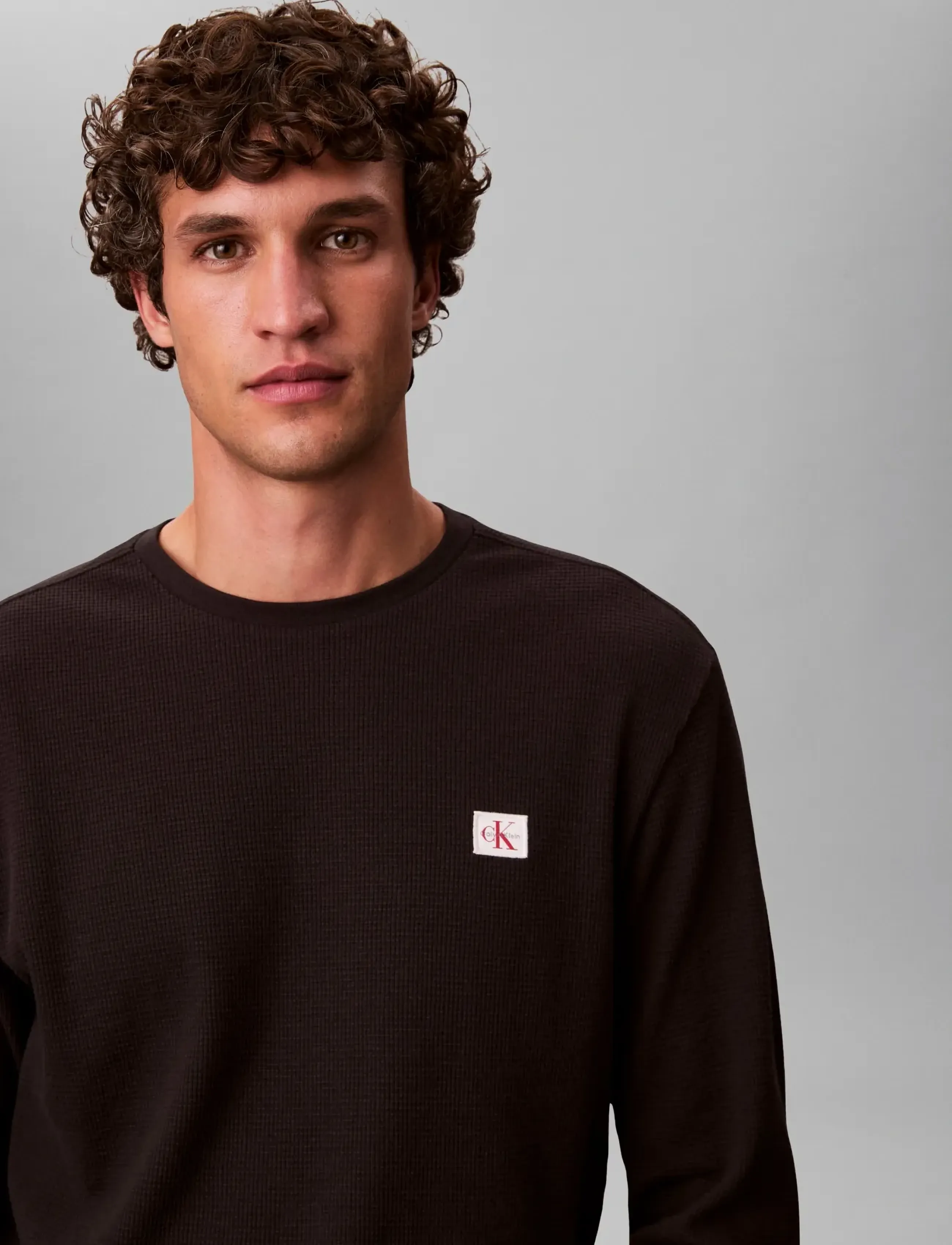 Calvin Klein Jeans Ls Microwaffle Heritage Lbl Tee långärmade t-shirts herr – bild 5