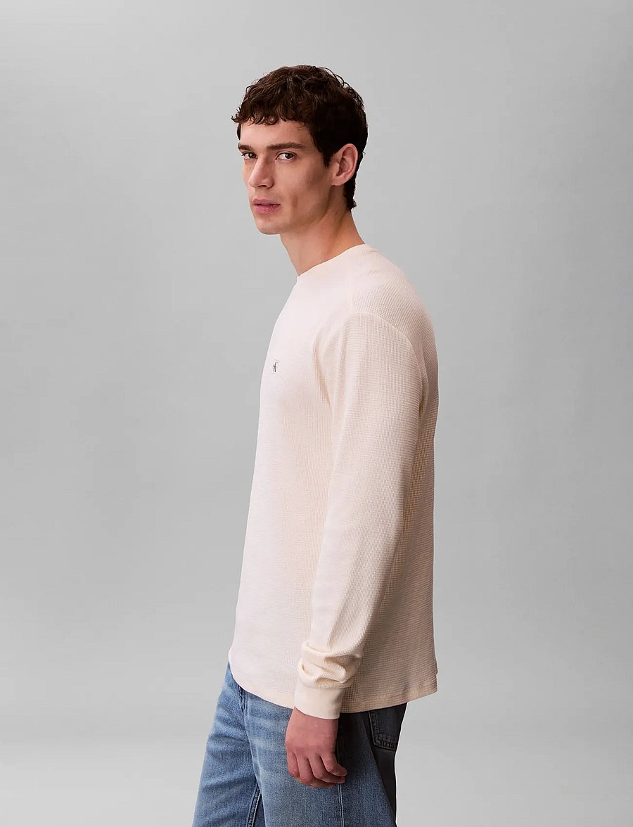 Calvin Klein Jeans - LS MICROWAFFLE HERITAGE LBL TEE - langärmelig - calico - 4