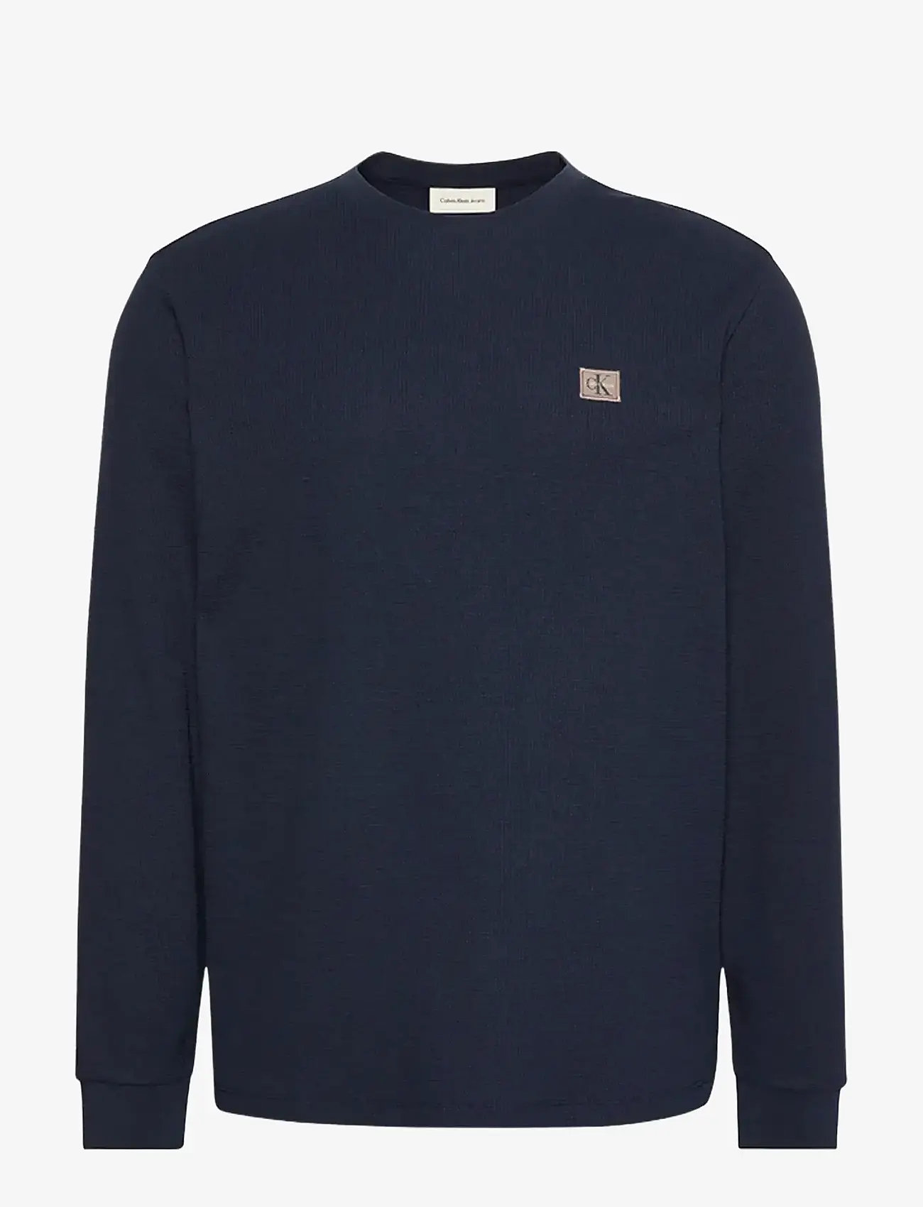 Calvin Klein Jeans - LS WAFFLE BADGE CREWNK TEE - langärmelig - dark sapphire - 1