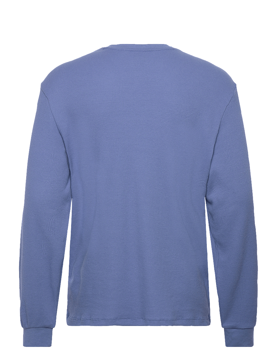 Calvin Klein Jeans - LS WAFFLE HERITAGE LBL TEE - langärmelig - dull nile blue - 2