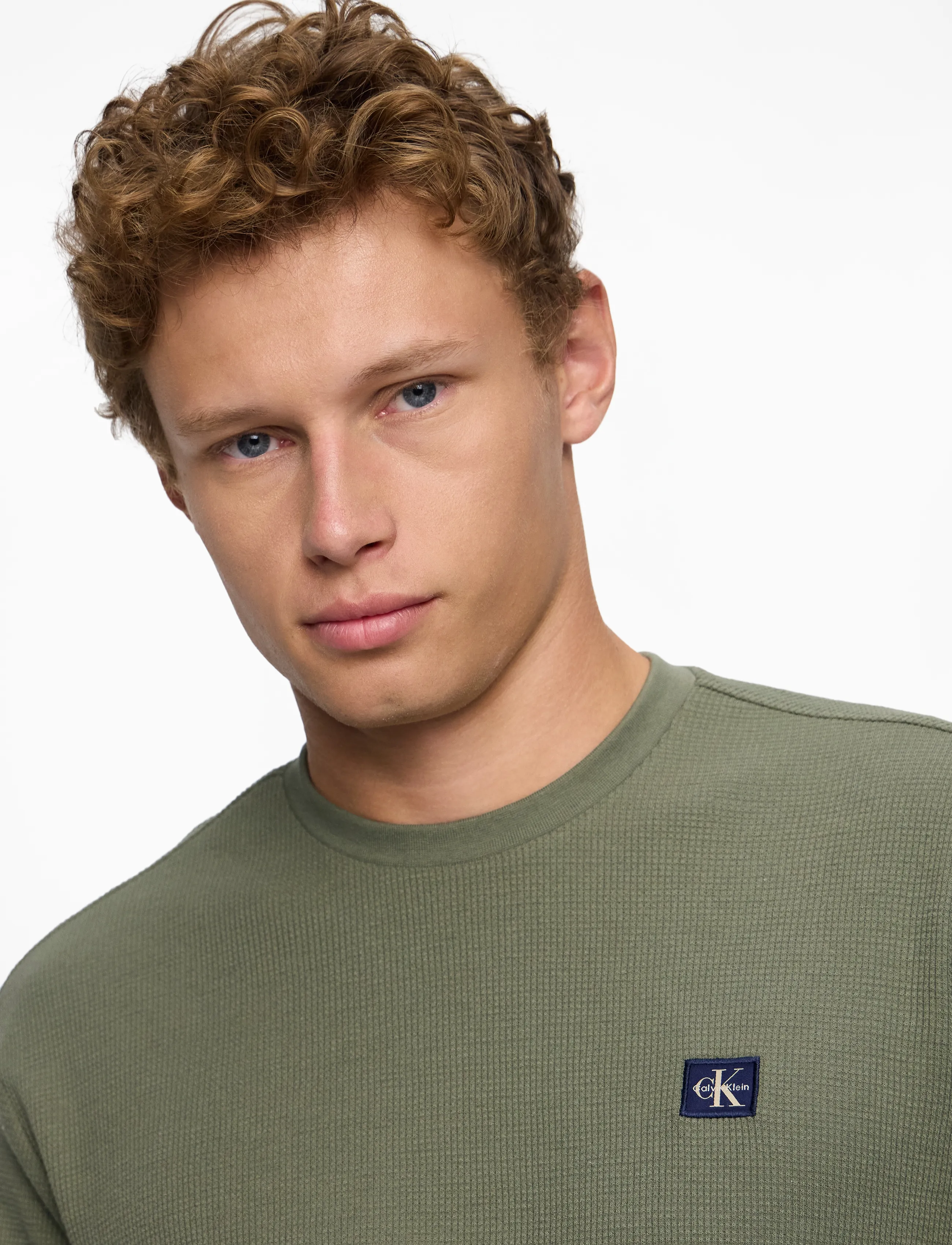 Calvin Klein Jeans Ls Microwaffle Heritage Lbl Tee långärmade t-shirts herr – bild 9