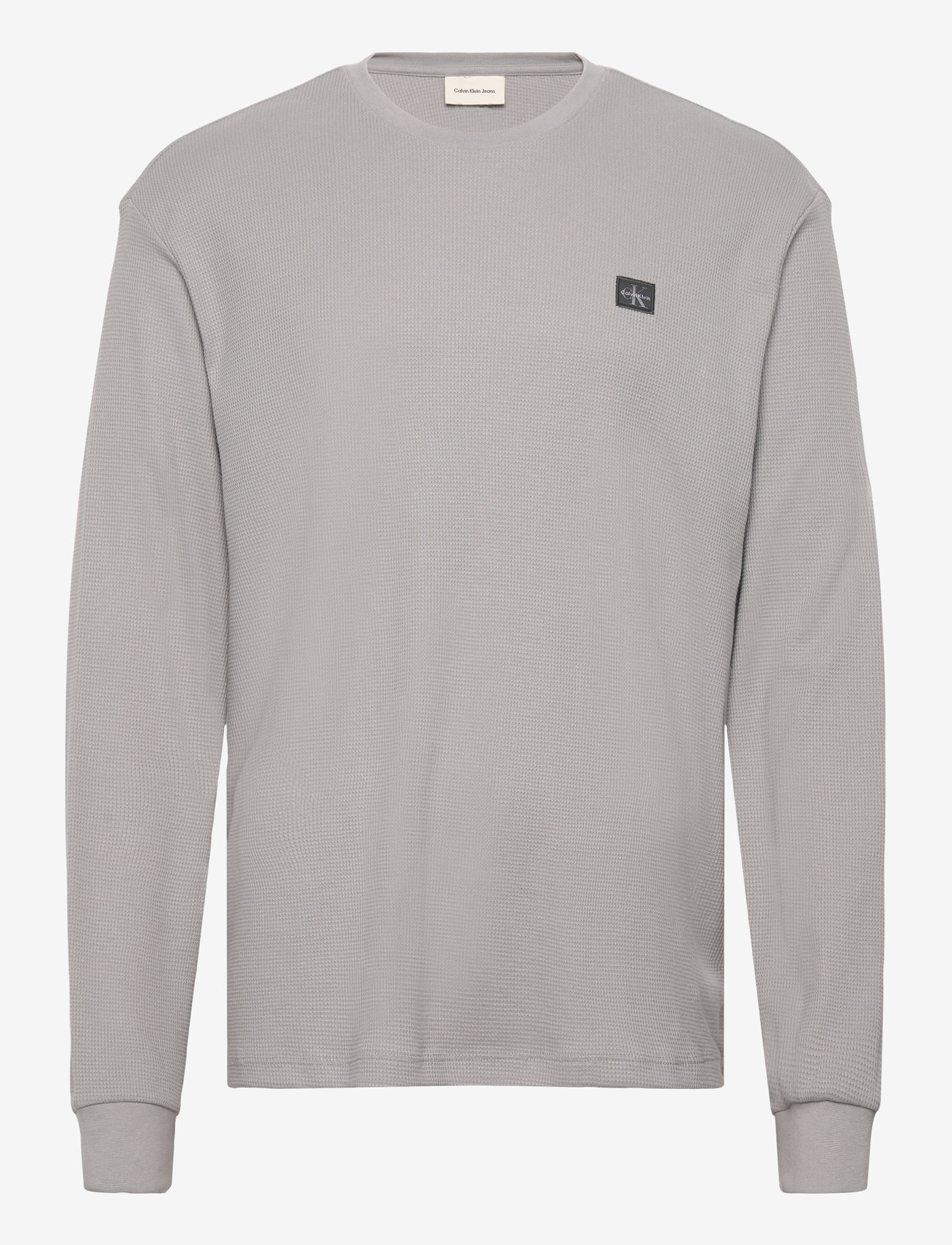 Calvin Klein Jeans - LS WAFFLE BADGE CREWNK TEE - langärmelig - formal gray - 1