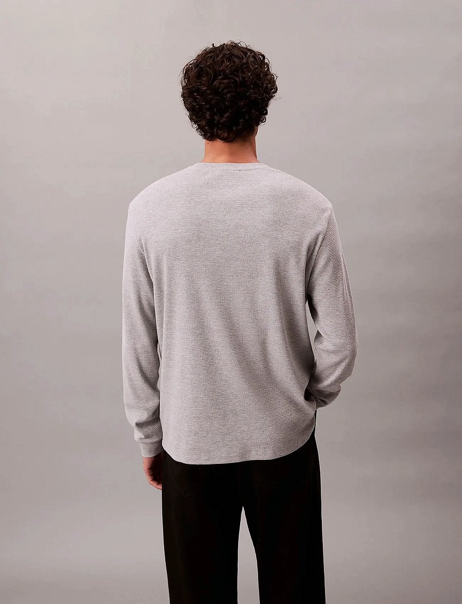 Calvin Klein Jeans - LS WAFFLE BADGE CREWNK TEE - langärmelig - heroic grey htr - 4