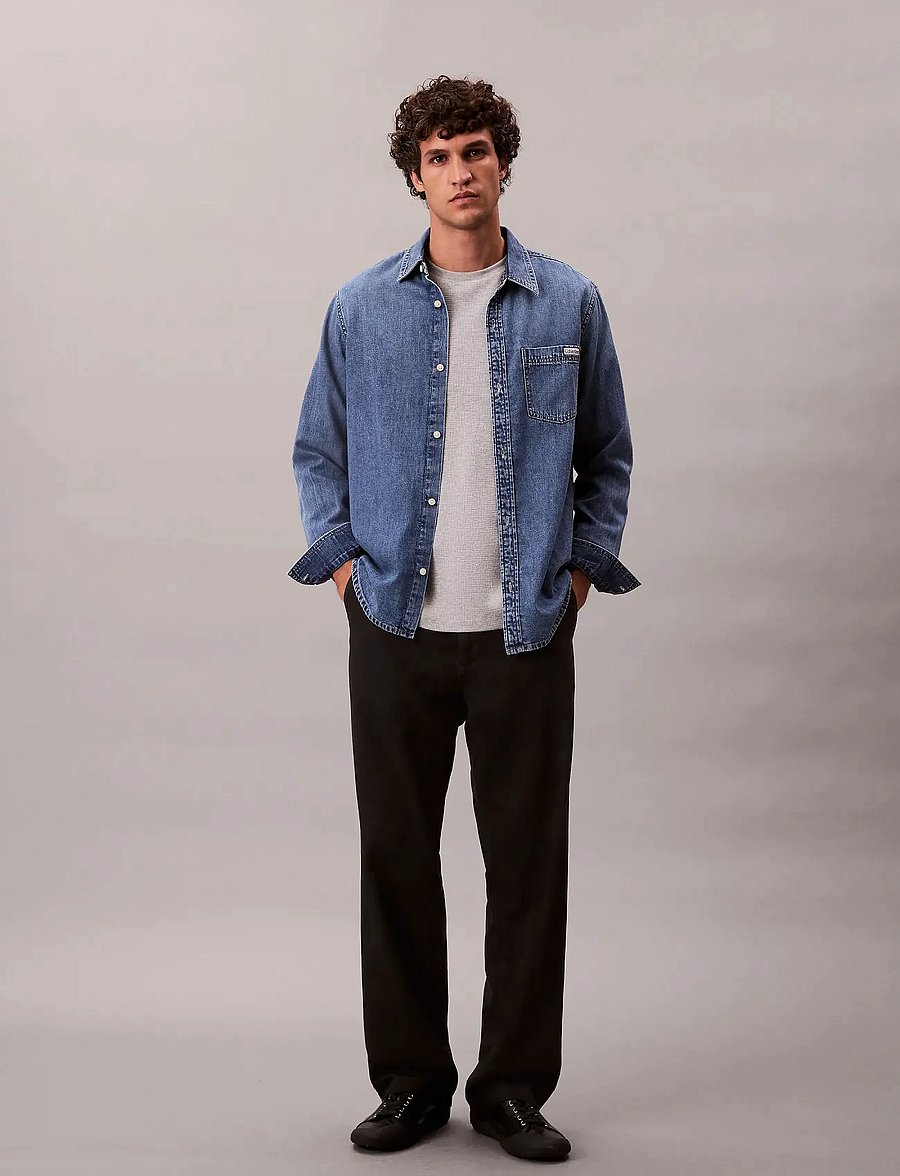 Calvin Klein Jeans - LS WAFFLE BADGE CREWNK TEE - langärmelig - heroic grey htr - 5