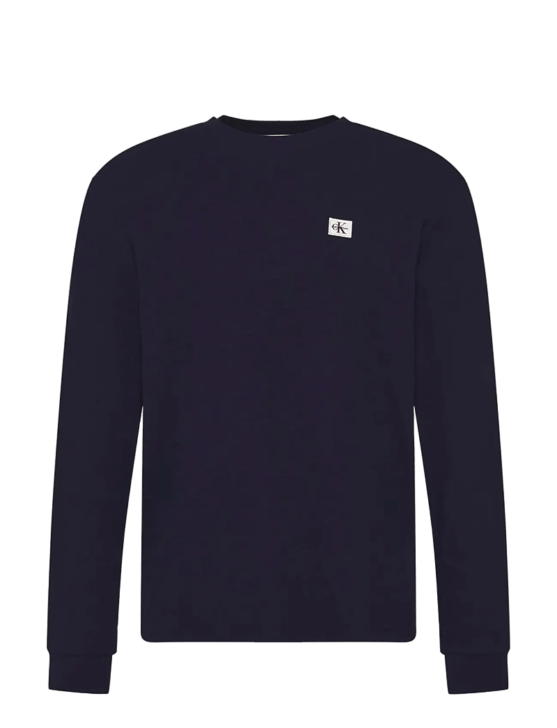 Calvin Klein Jeans - LS WAFFLE BADGE CREWNK TEE - langärmelig - maritime blue - 1