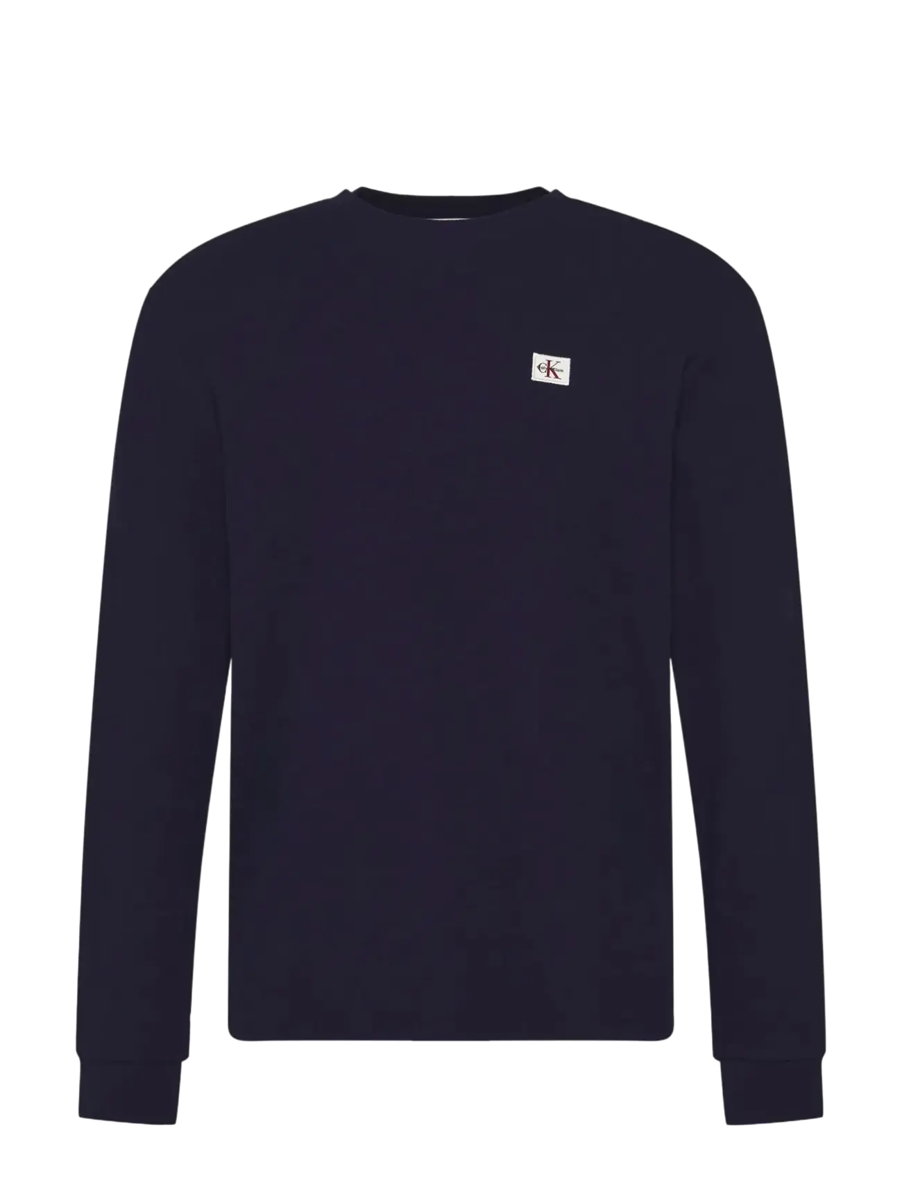Calvin Klein Jeans LS WAFFLE BADGE CREWNK TEE - T-särgid - MARITIME BLUE / navy