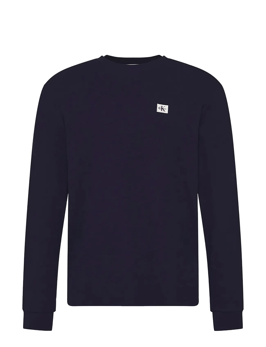 Calvin Klein Jeans - LS WAFFLE BADGE CREWNK TEE - langärmelig - maritime blue - 1