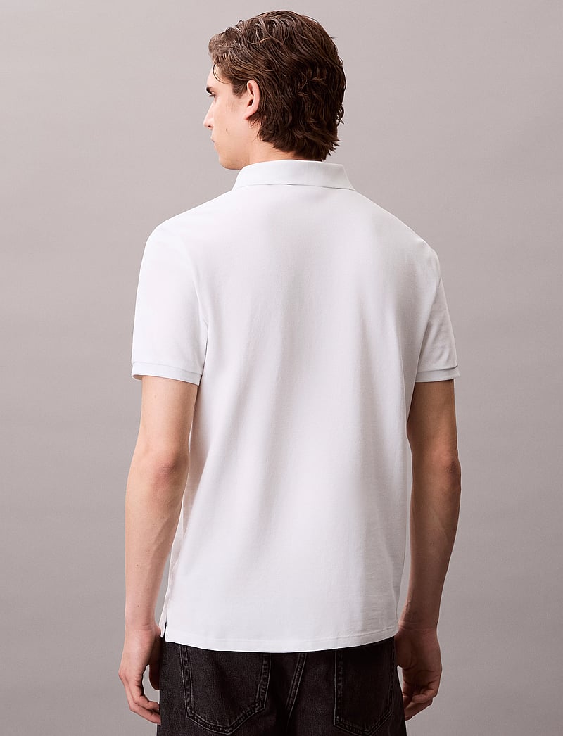 Calvin Klein Jeans - SS MONOGRAM PIQUE POLO - lühikeste varrukatega polod - blanc de blanc - 4