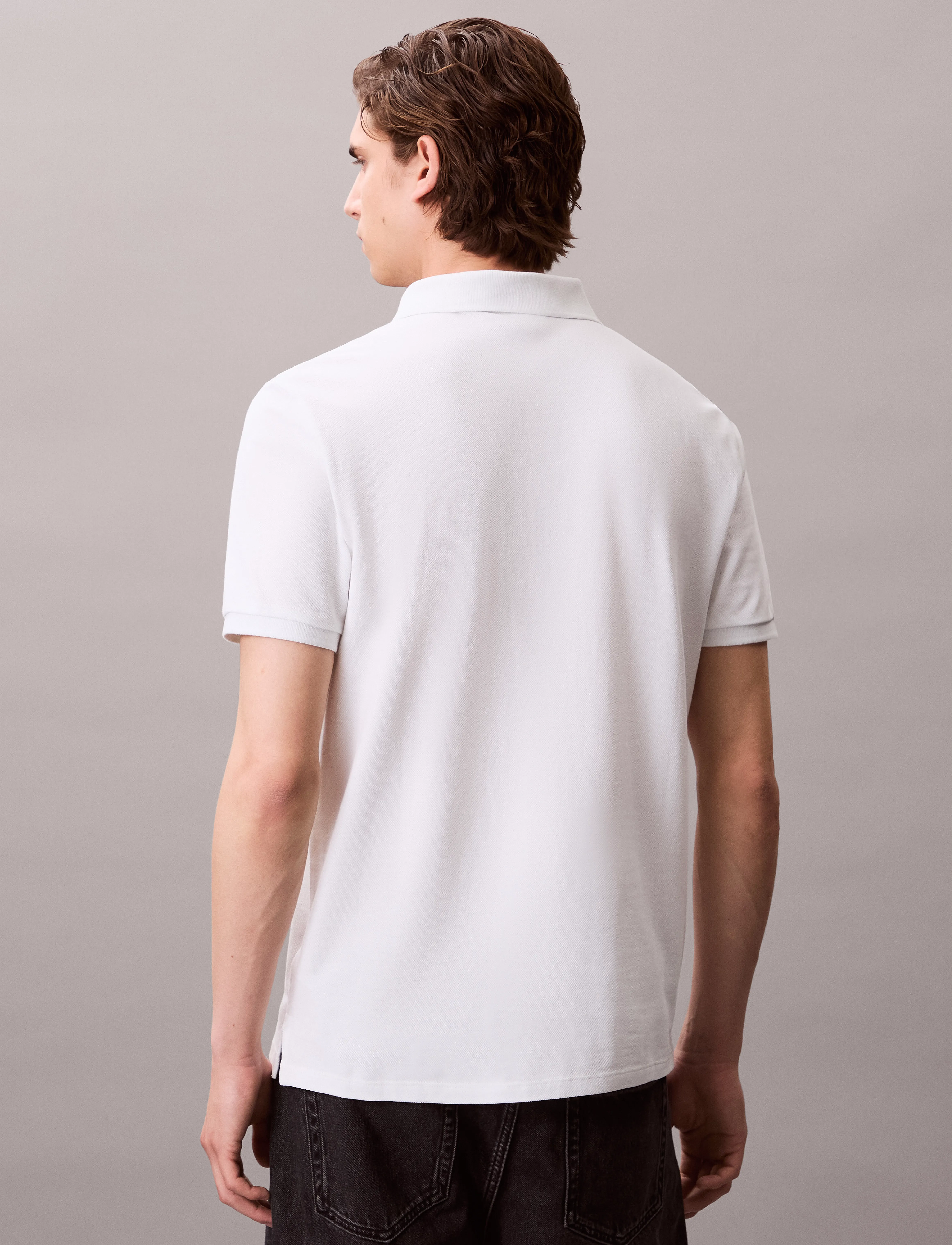 Calvin Klein Jeans - SS MONOGRAM PIQUE POLO - blanc de blanc - 4