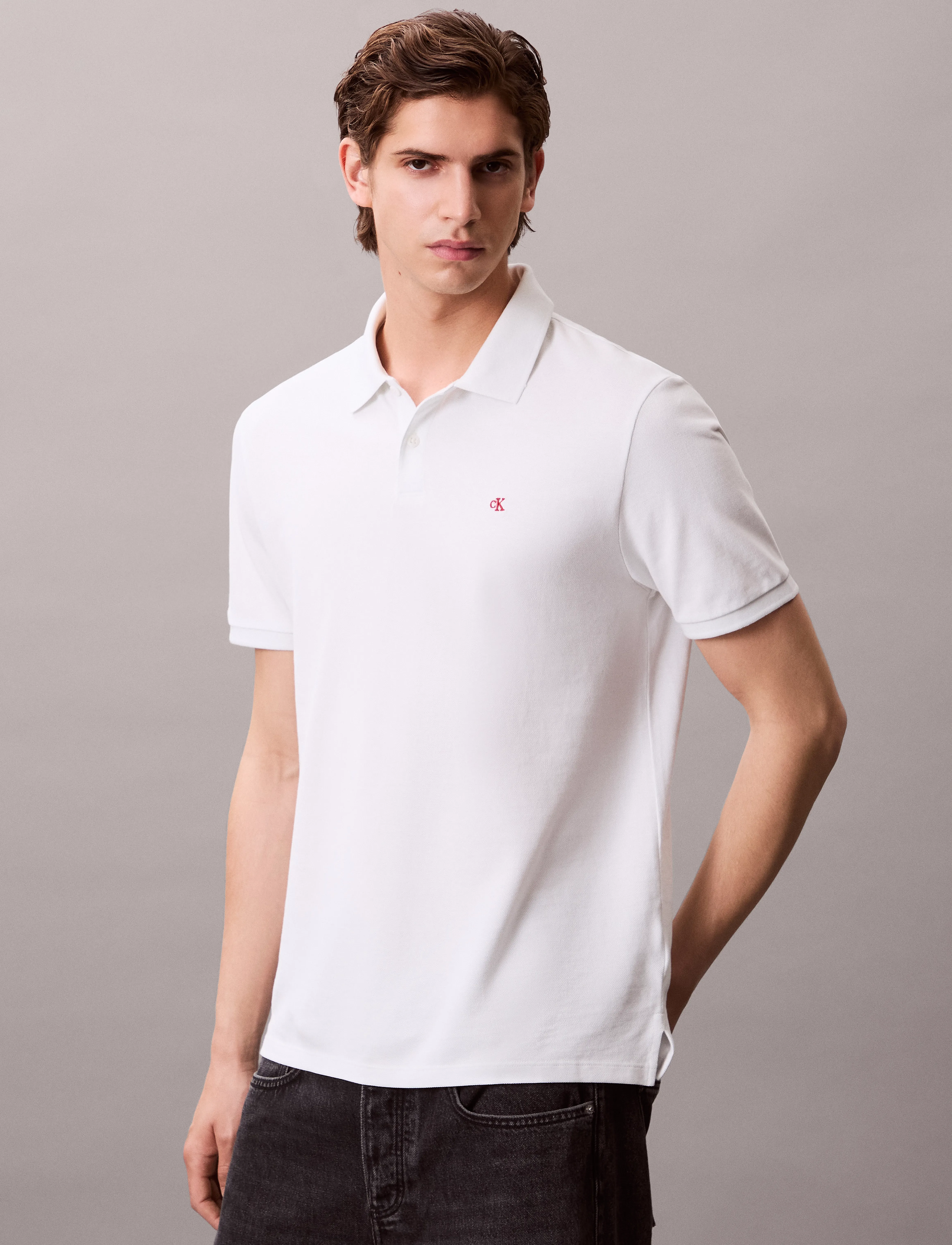Calvin Klein Jeans Ss Monogram Pique Polo pikéer herr – bild 5