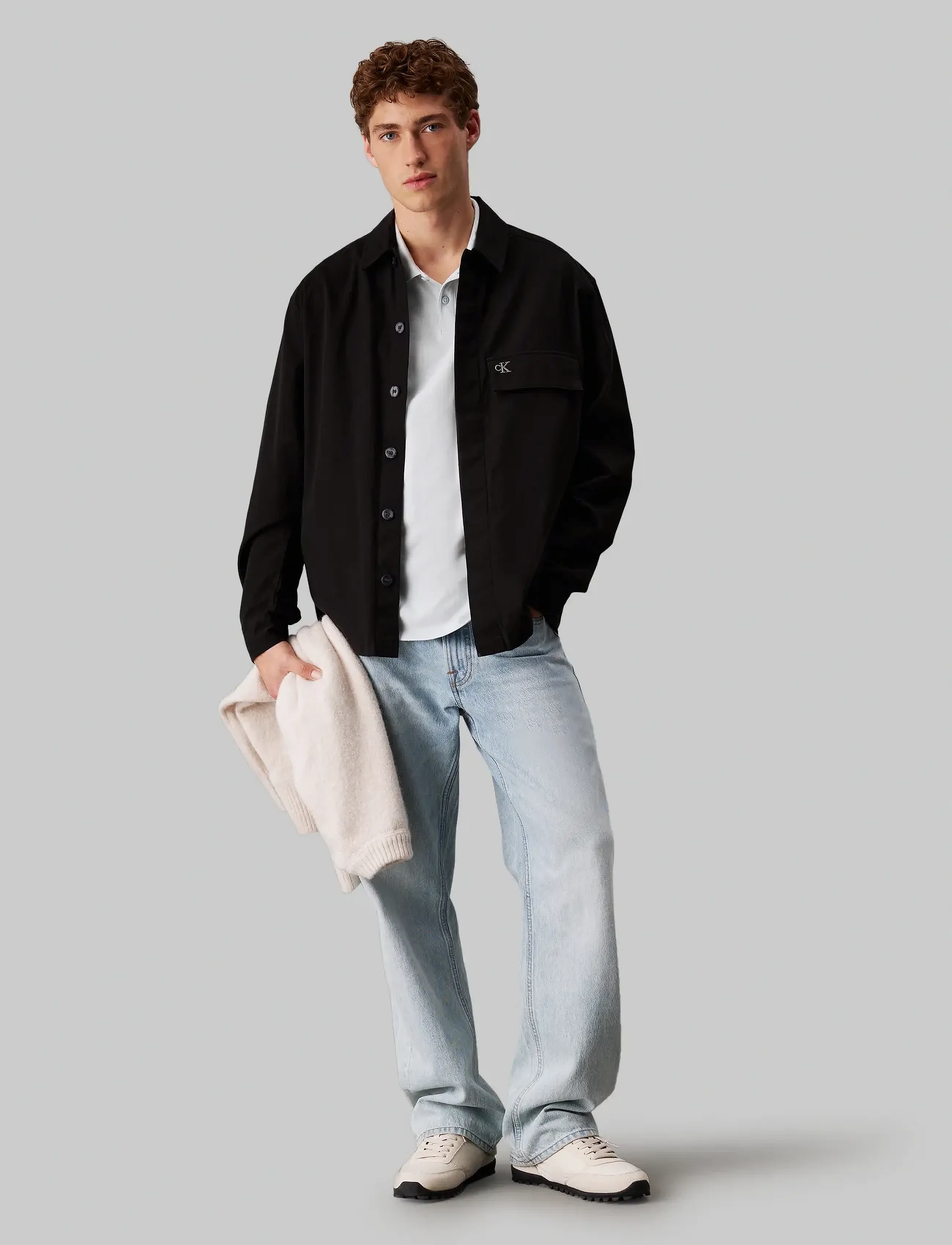 Calvin Klein Jeans - SS MONOGRAM PIQUE POLO - plein air - 5
