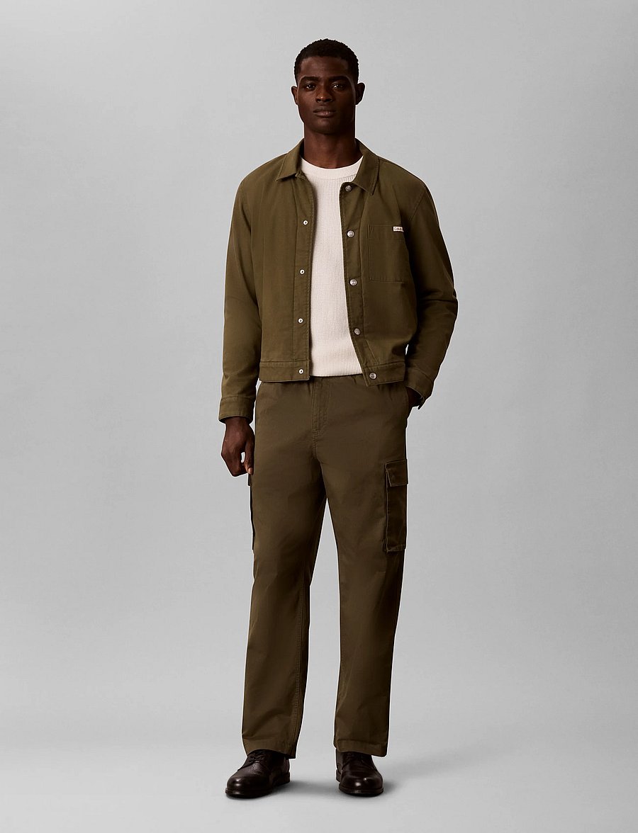 Calvin Klein Jeans - RLXD STRHT COMFRT CTN CARGO PNT - cargobukser - olive night - 0