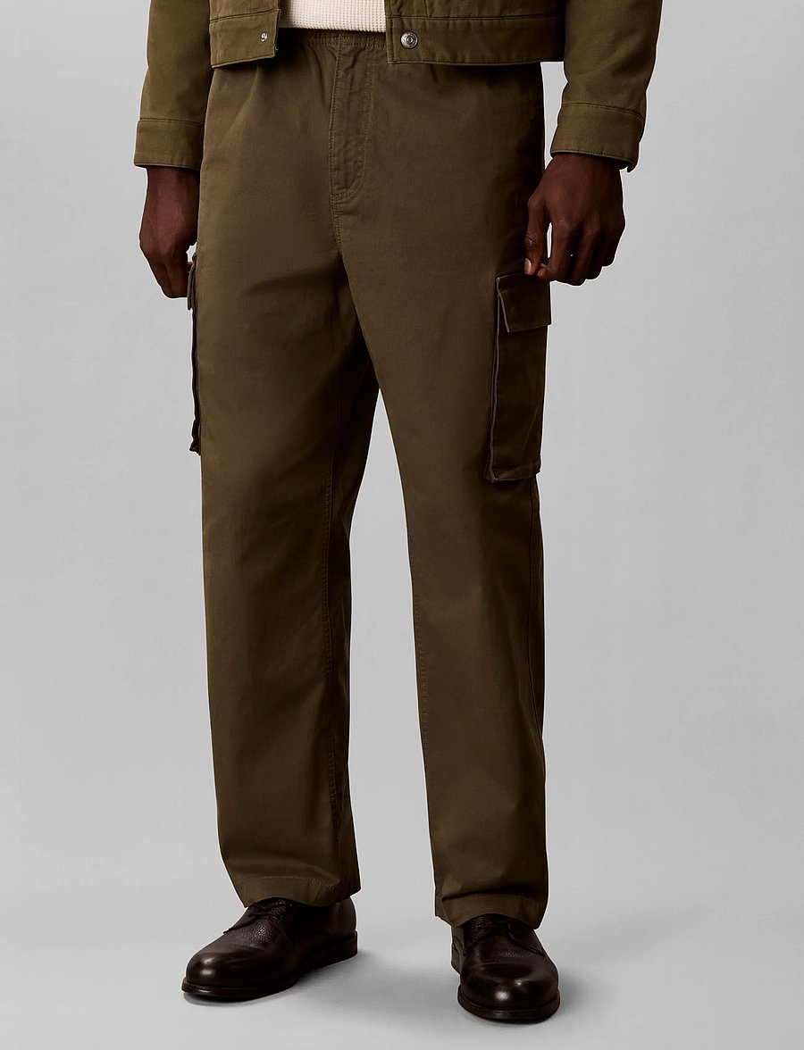 Calvin Klein Jeans - RLXD STRHT COMFRT CTN CARGO PNT - cargobukser - olive night - 3