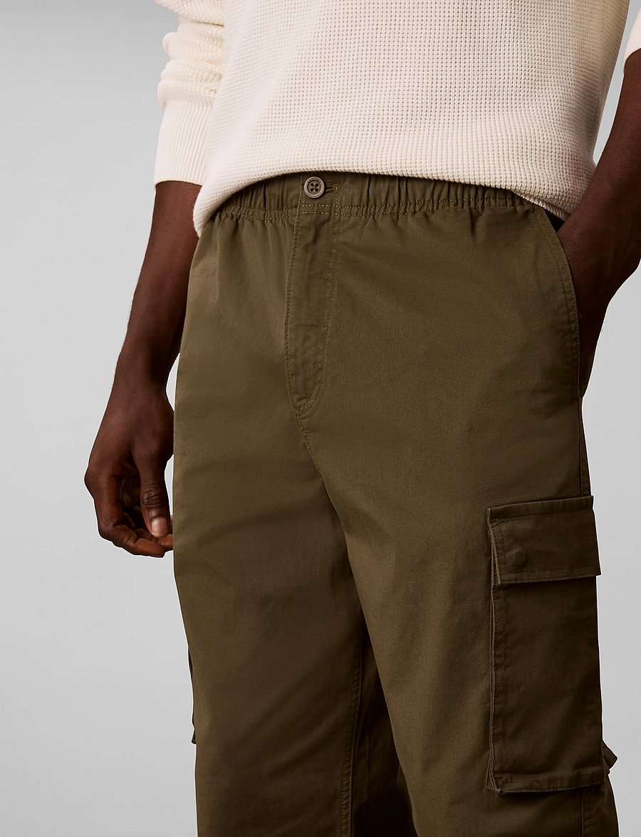 Calvin Klein Jeans - RLXD STRHT COMFRT CTN CARGO PNT - cargobukser - olive night - 4