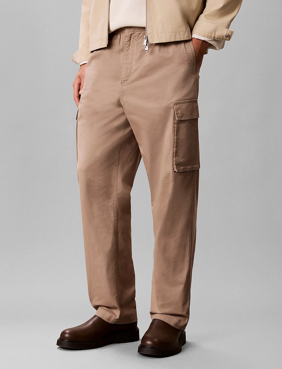 Calvin Klein Jeans - RLXD STRHT COMFRT CTN CARGO PNT - cargohosen - roasted cashew - 3
