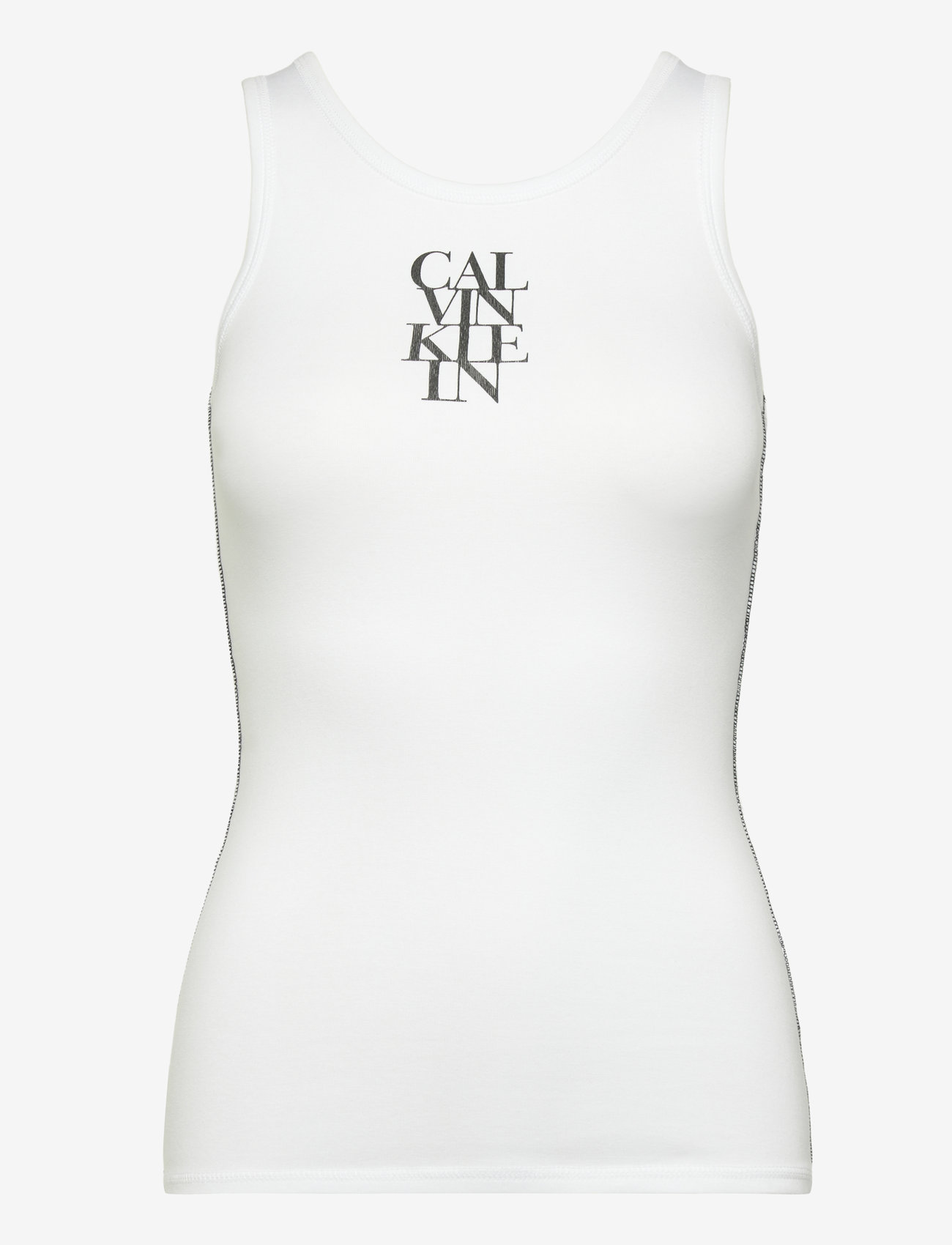 Calvin Klein Jeans - SL COTTON RIB SOLID TANK - topid ja varrukateta alussärgid - brilliant white - 1