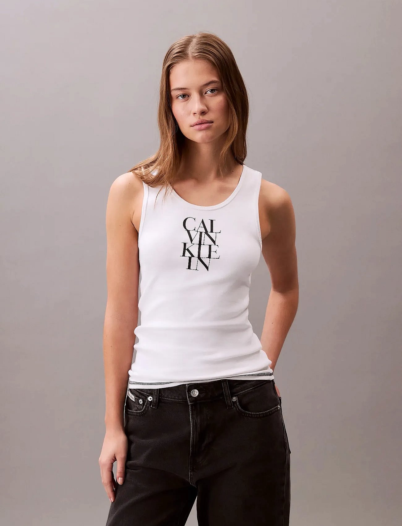 SL COTTON RIB SOLID TANK - BRILLIANT