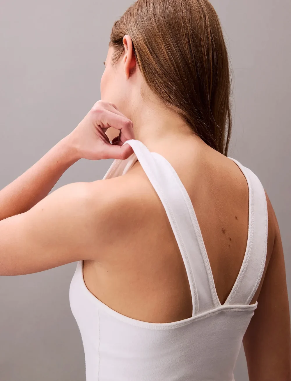 Calvin Klein Jeans - SL COTTON RIB SOLID TANK - tanktops - brilliant white - 5