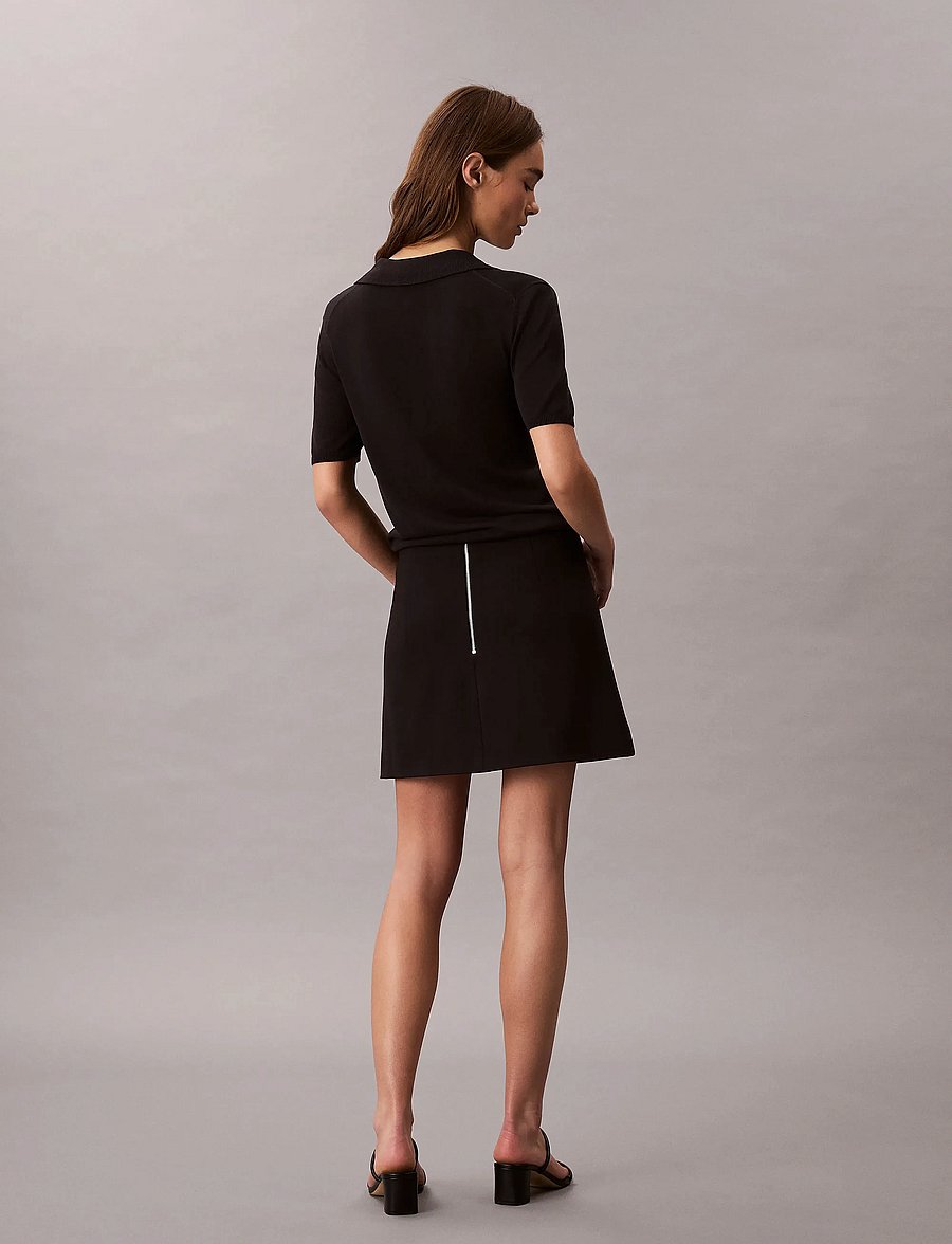 Calvin Klein Jeans - PONTE MINI SKIRT - korte nederdele - black - 3