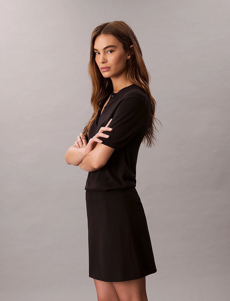 Calvin Klein Jeans - PONTE MINI SKIRT - korte nederdele - black - 5