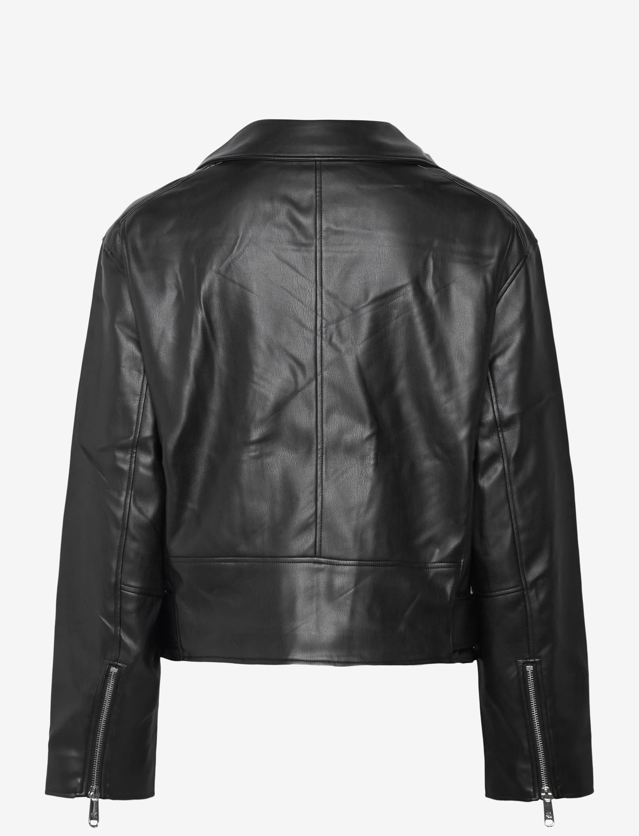 Calvin Klein Jeans - FAUX LEATHER MOTO JACKET W/BELT - læderjakker - black beauty - 2