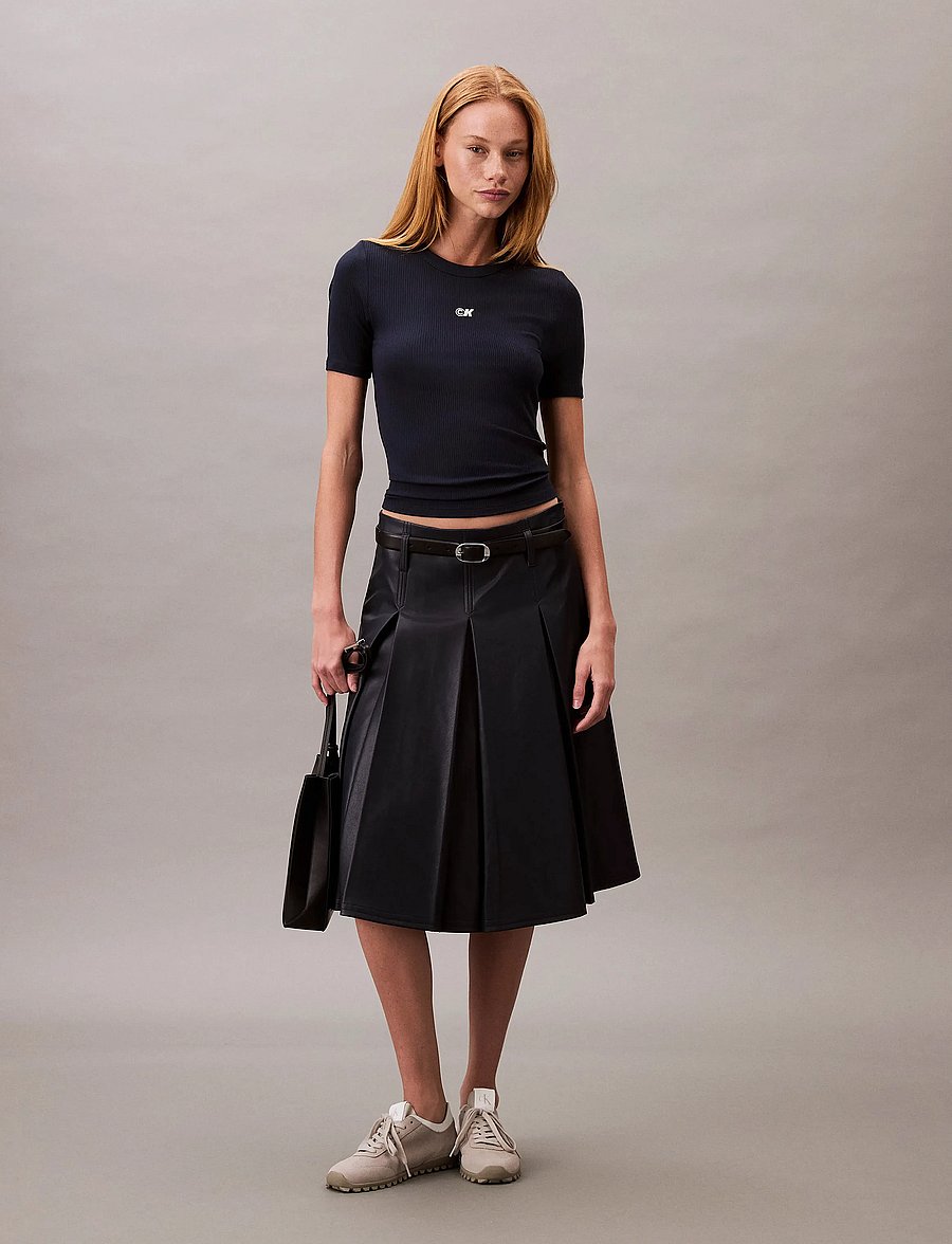 Calvin Klein Jeans - A- Modal Rib Tee (essential) - t-särgid - dark sapphire - 0