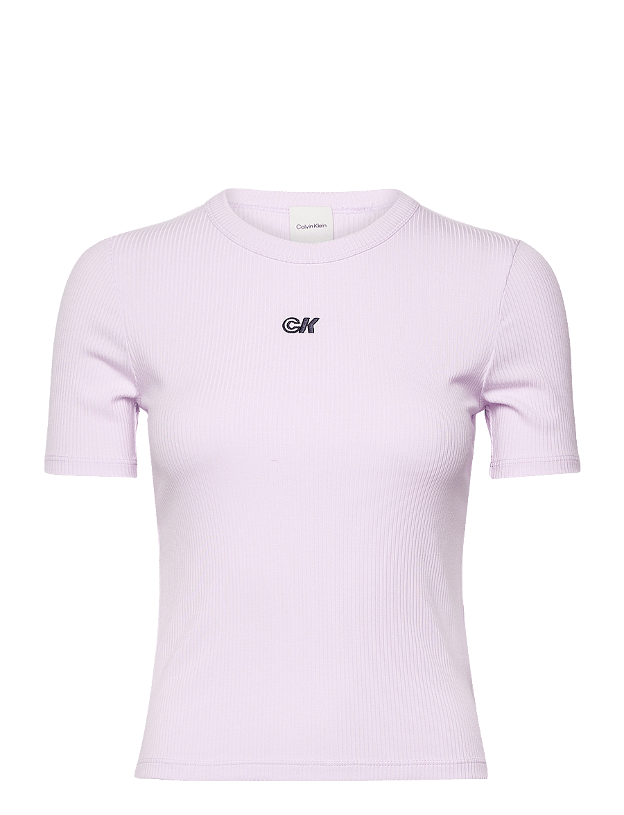 Calvin Klein Jeans - A- Modal Rib Tee (essential) - t-shirts - lavender blush - 1