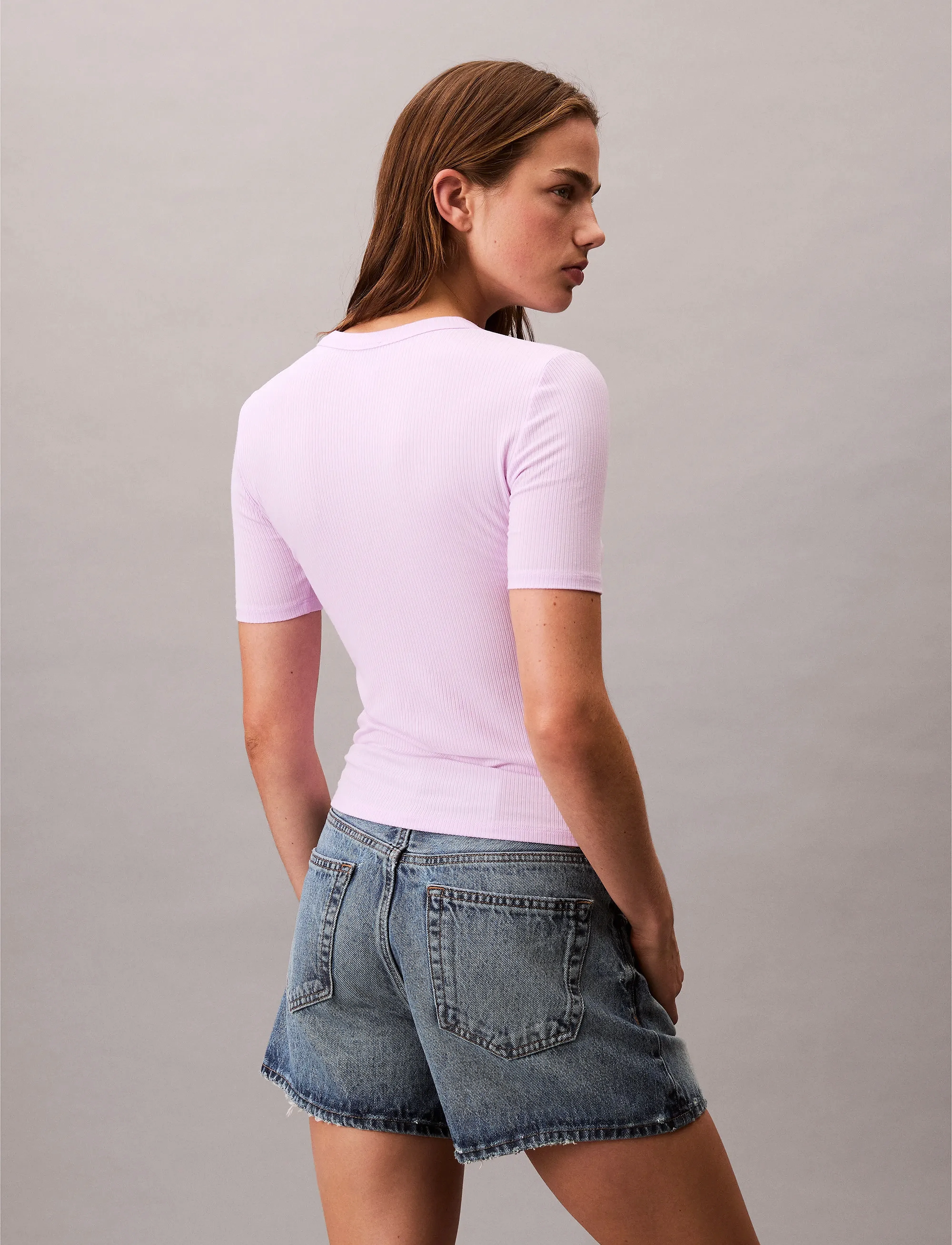 Calvin Klein Jeans A - Modal Rib Tee (Essential) blusar dam – bild 4