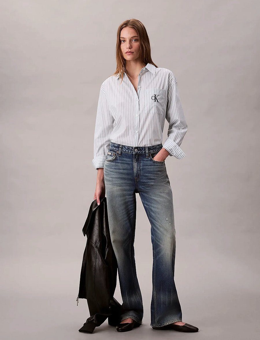 Calvin Klein Jeans - YD Perfect Button-down Shirt - langärmlige hemden - 19420 csw25f_w005+5_aqua blue - 0