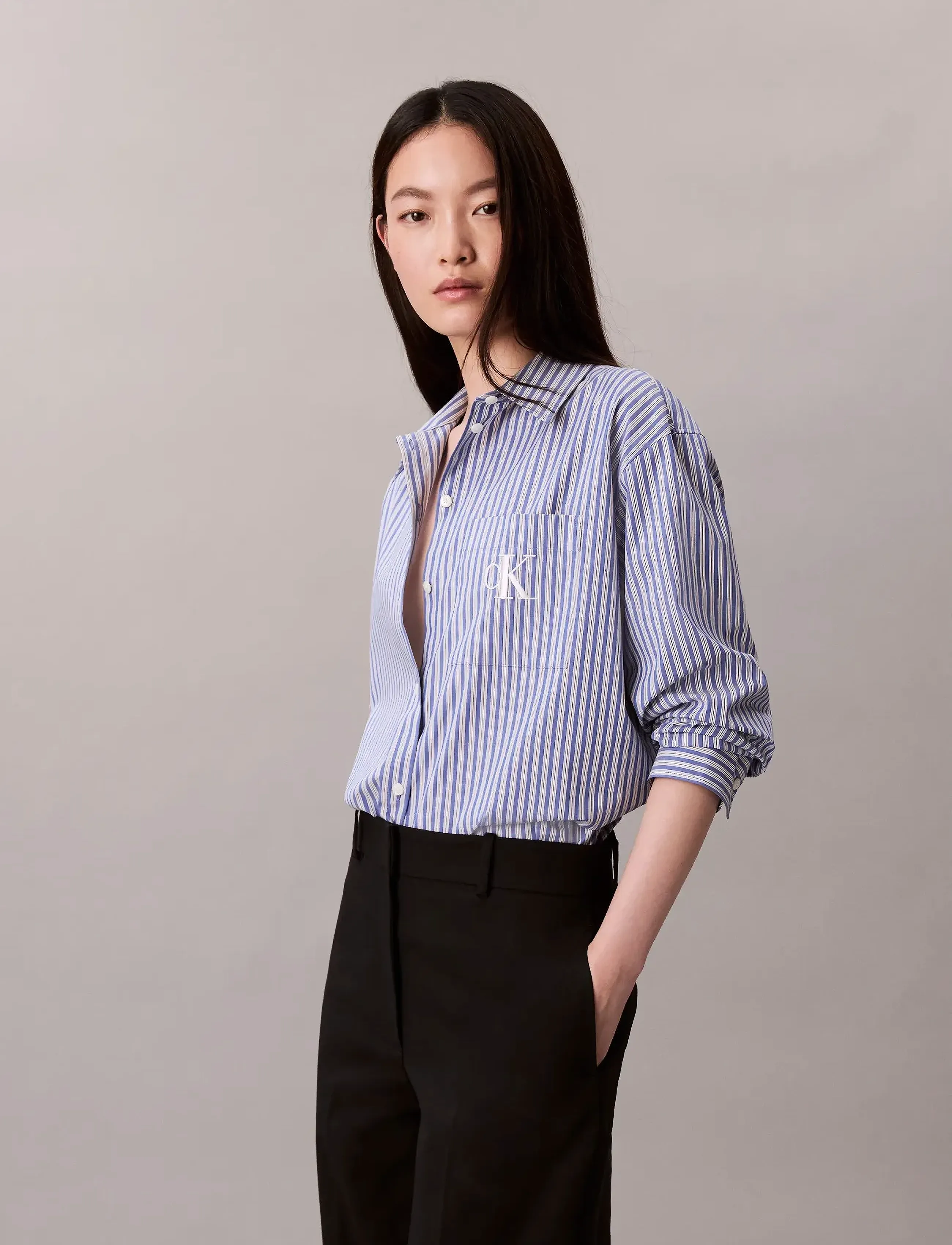 Calvin Klein Jeans YD Perfect Button-down Shirt - Skjorter - 19420 CSW25F_W005+1_COBALT / blue