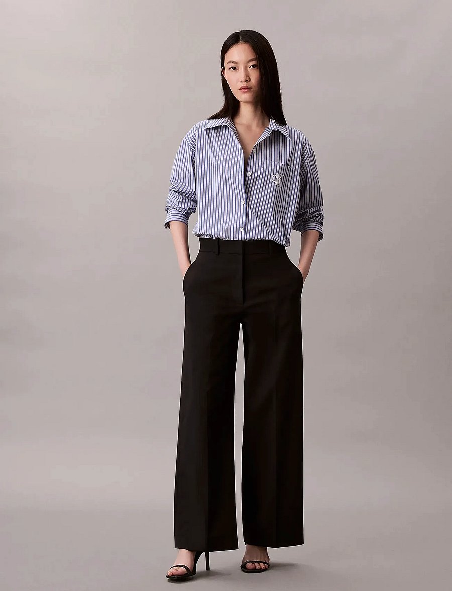 Calvin Klein Jeans - YD Perfect Button-down Shirt - langärmlige hemden - 19420 csw25f_w005+1_cobalt - 2