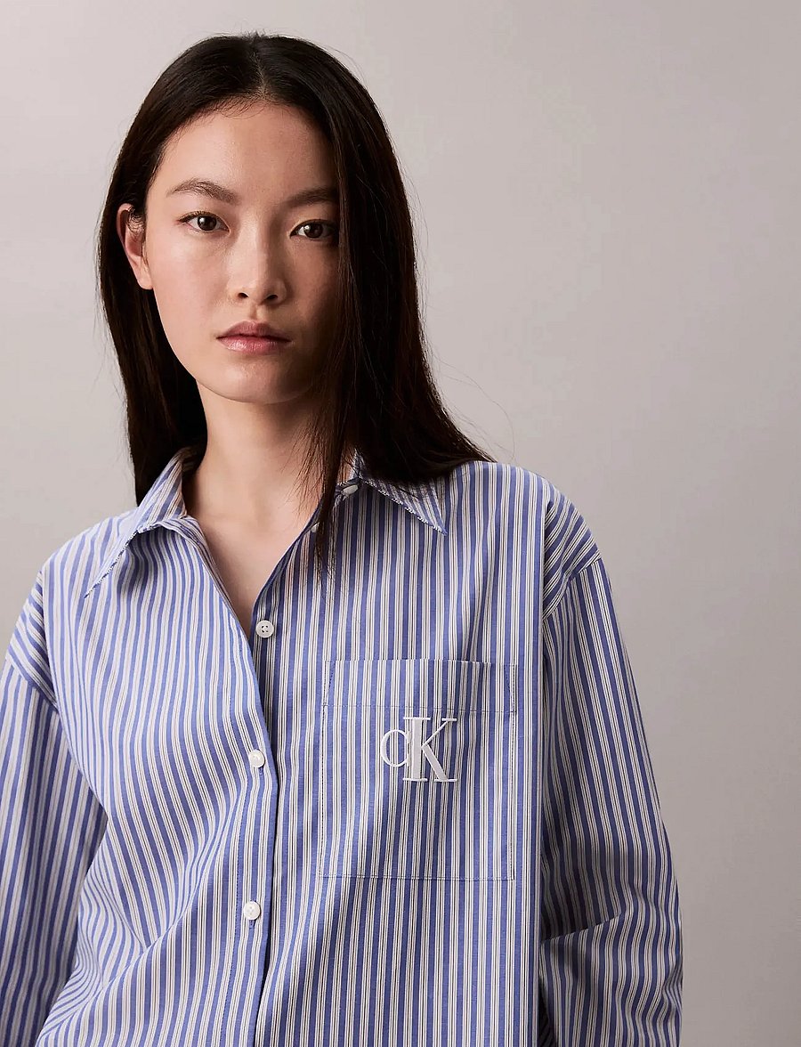 Calvin Klein Jeans - YD Perfect Button-down Shirt - langärmlige hemden - 19420 csw25f_w005+1_cobalt - 3