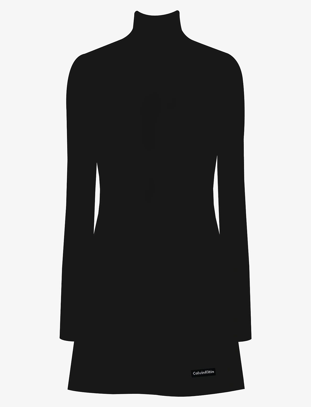 Calvin Klein Jeans - LS SCUBA FIT AND FLARE DRESS - korta klänningar - black - 1