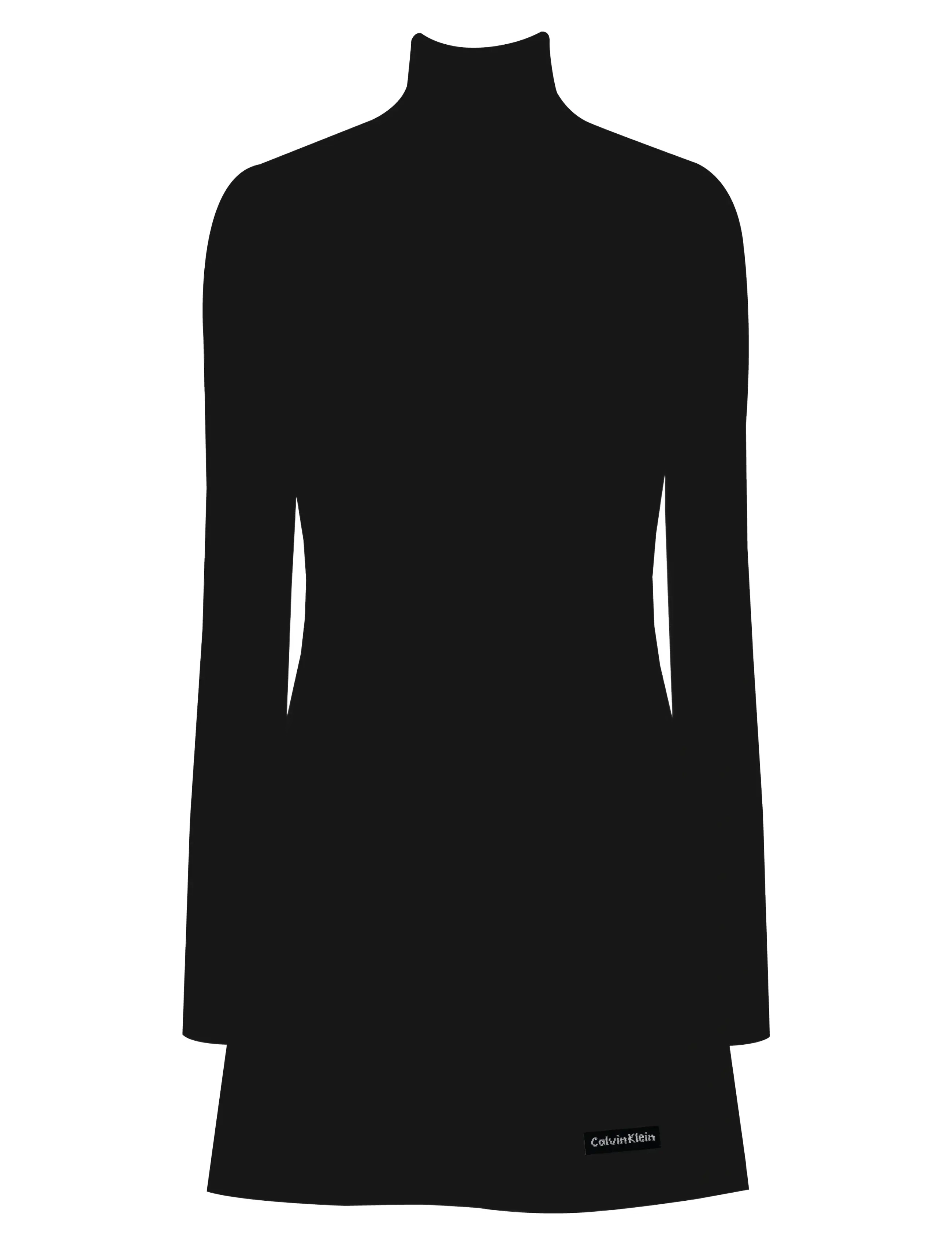 Calvin Klein Jeans LS SCUBA FIT AND FLARE DRESS - Dresses - BLACK / black