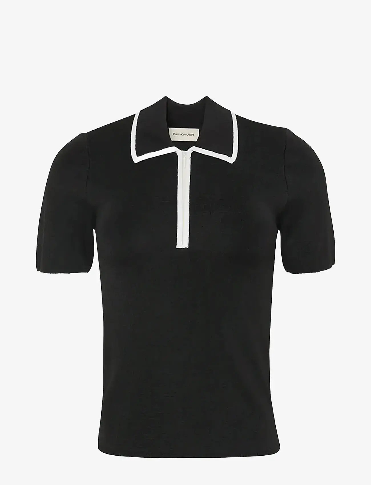 Calvin Klein Jeans - Short Sleeve Polo with Color Blo - poloer - black combo - 1