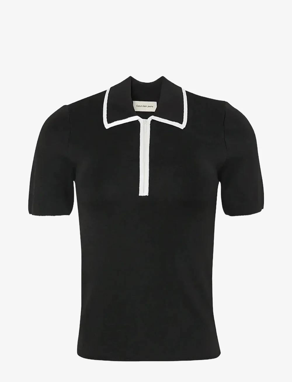 Calvin Klein Jeans - Short Sleeve Polo with Color Blo - polo marškinėliai - black combo - 1