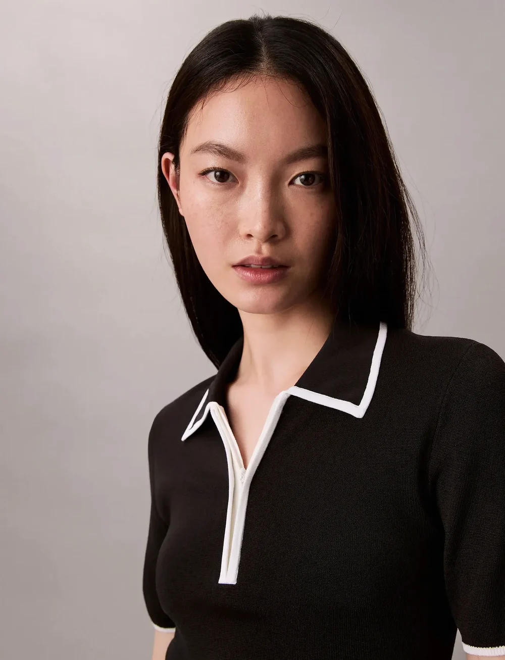 Calvin Klein Jeans - Short Sleeve Polo with Color Blo - polo marškinėliai - black combo - 3