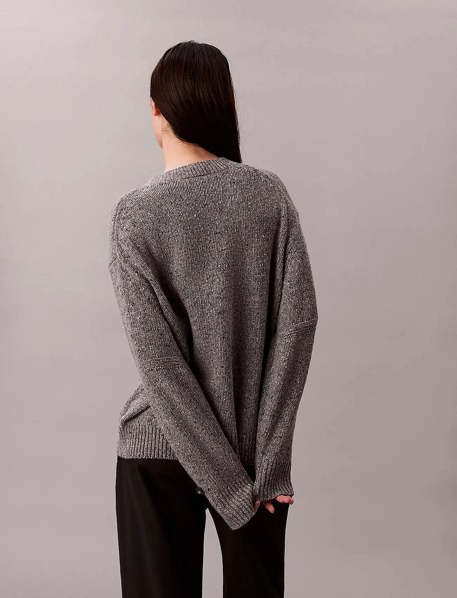 Calvin Klein Jeans - Chunky Neps V Neck Sweater - pullover - stoneflag - 4