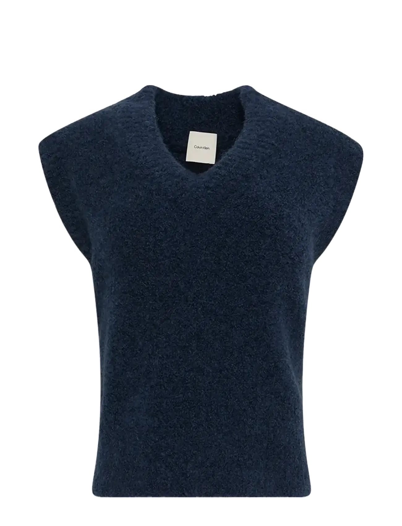 Calvin Klein Jeans Oversized Boucle Vest, XS, Navy, Veste > Strikkede Veste, Dame