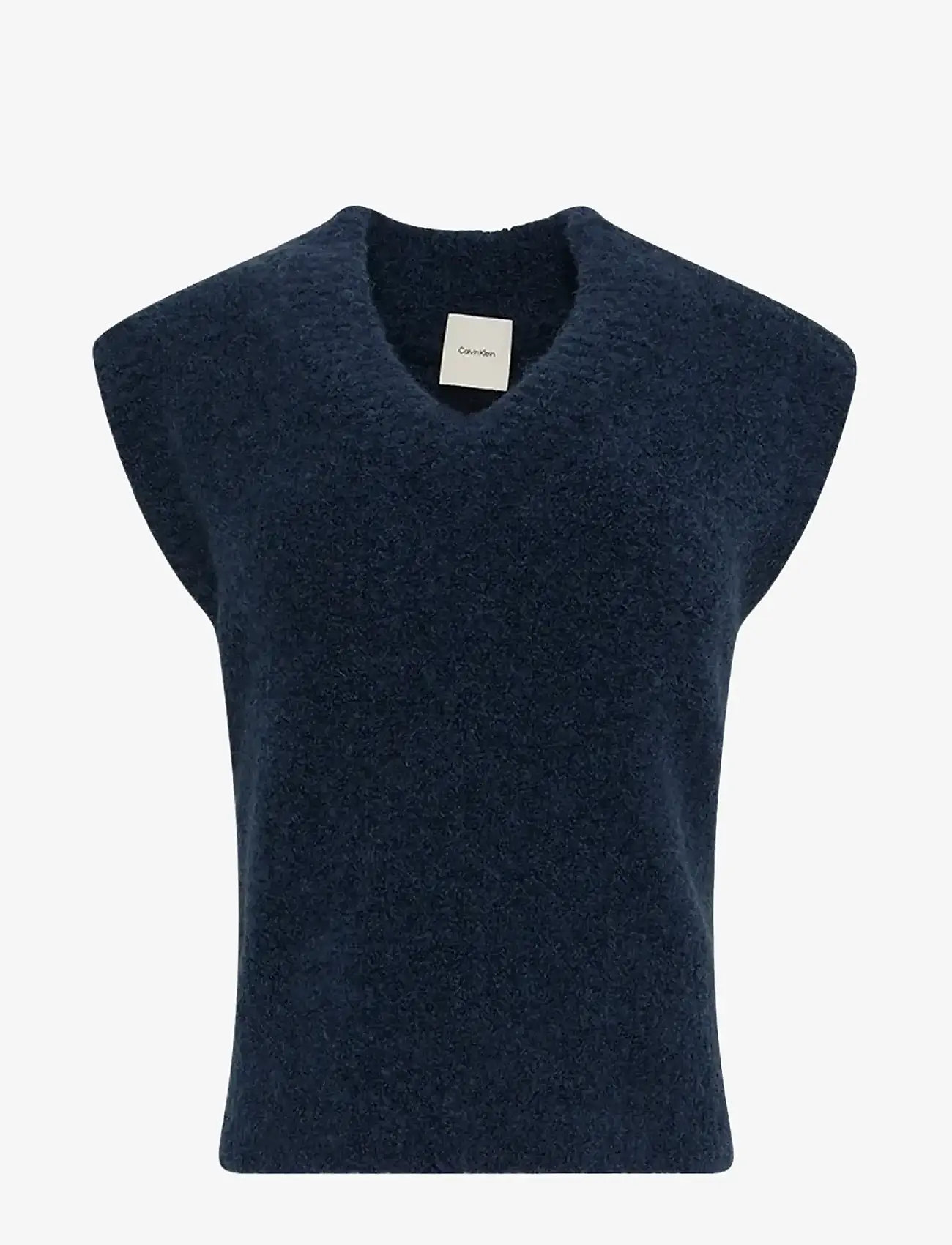 Calvin Klein Jeans - Oversized Boucle Vest - prjónavesti - dark sapphire - 0