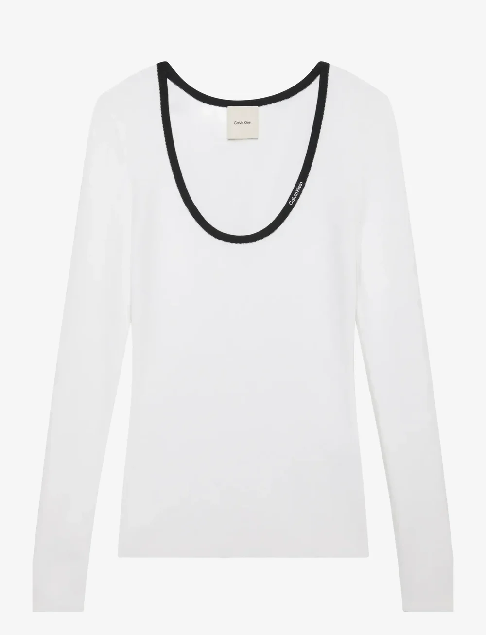 Calvin Klein Jeans - LS Color Blocked Cotton Sweater - long-sleeved tops - black - 1