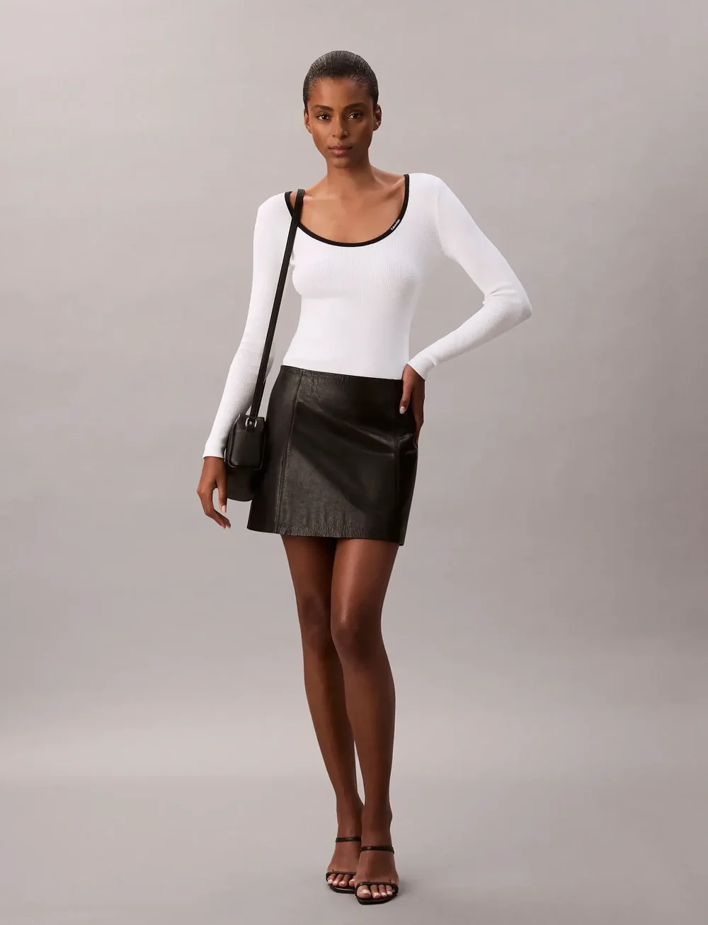 Calvin Klein Jeans - LS Color Blocked Cotton Sweater - long-sleeved tops - black - 3