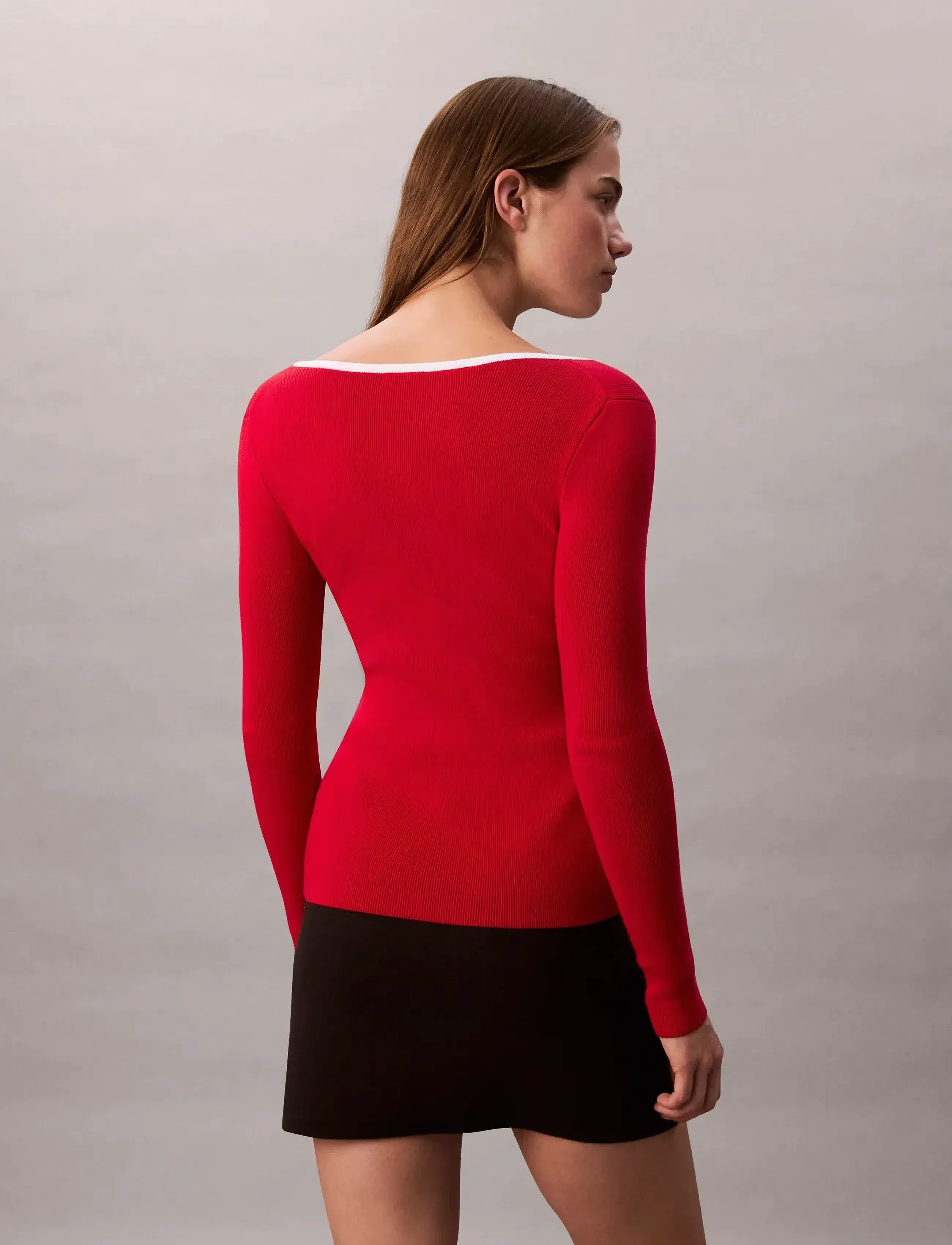 Calvin Klein Jeans - LS Color Blocked Cotton Sweater - palaidinukės ilgomis rankovėmis - brilliant white - 5