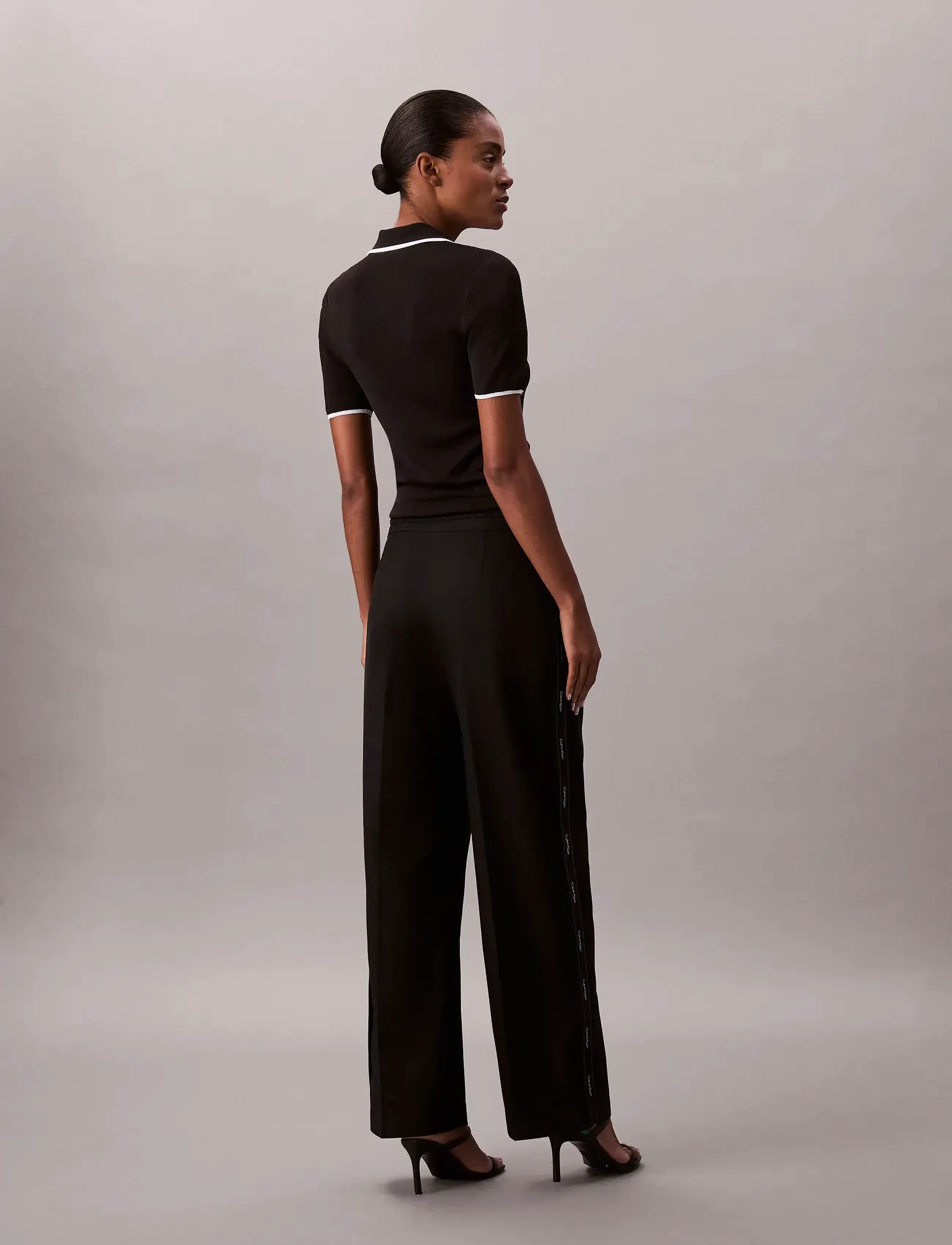 Cotton Twill Aop Logo Stripe Pan 4