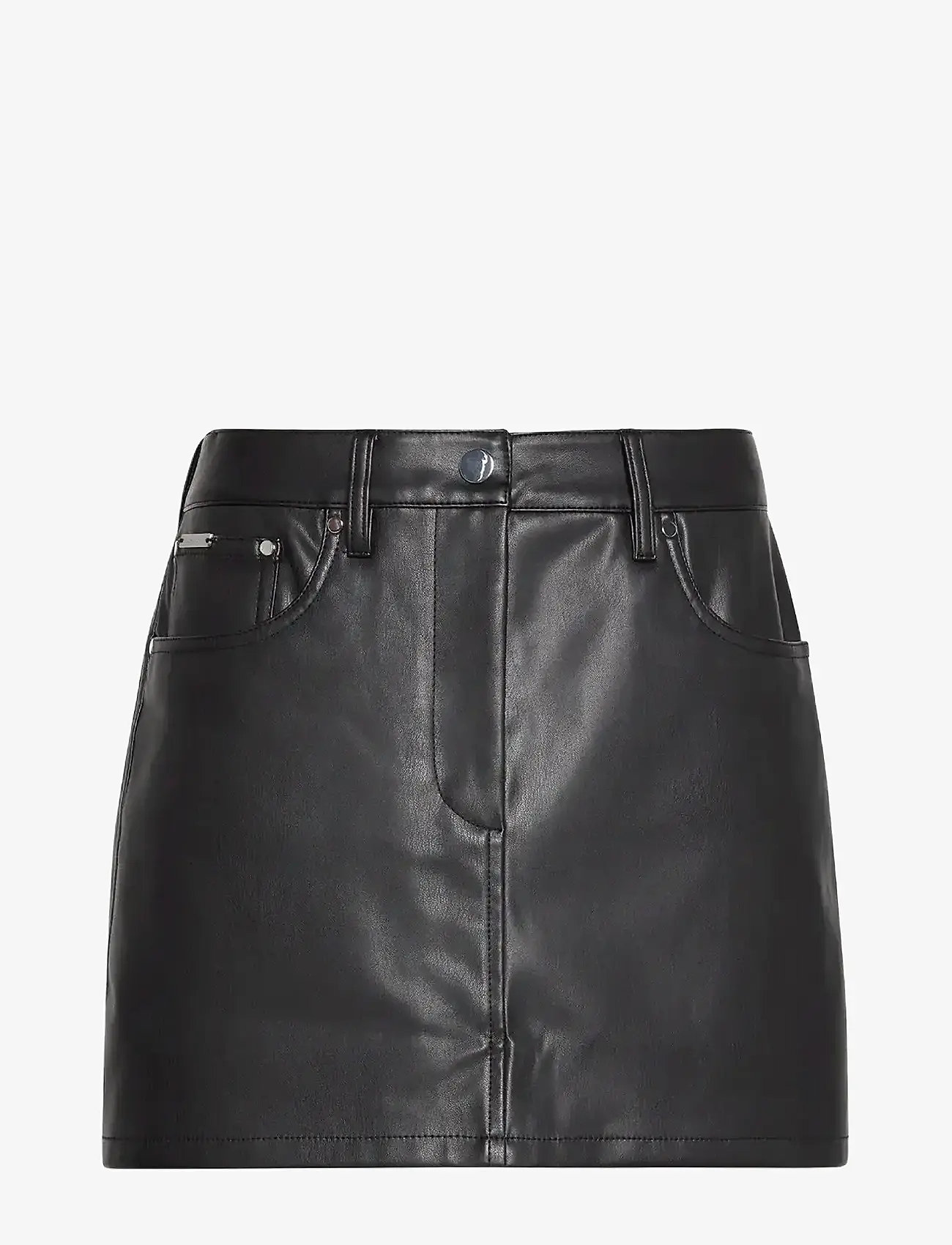 Calvin Klein Jeans - FAUX LEATHER 5PKT MINI SKIRT - korta kjolar - black - 1